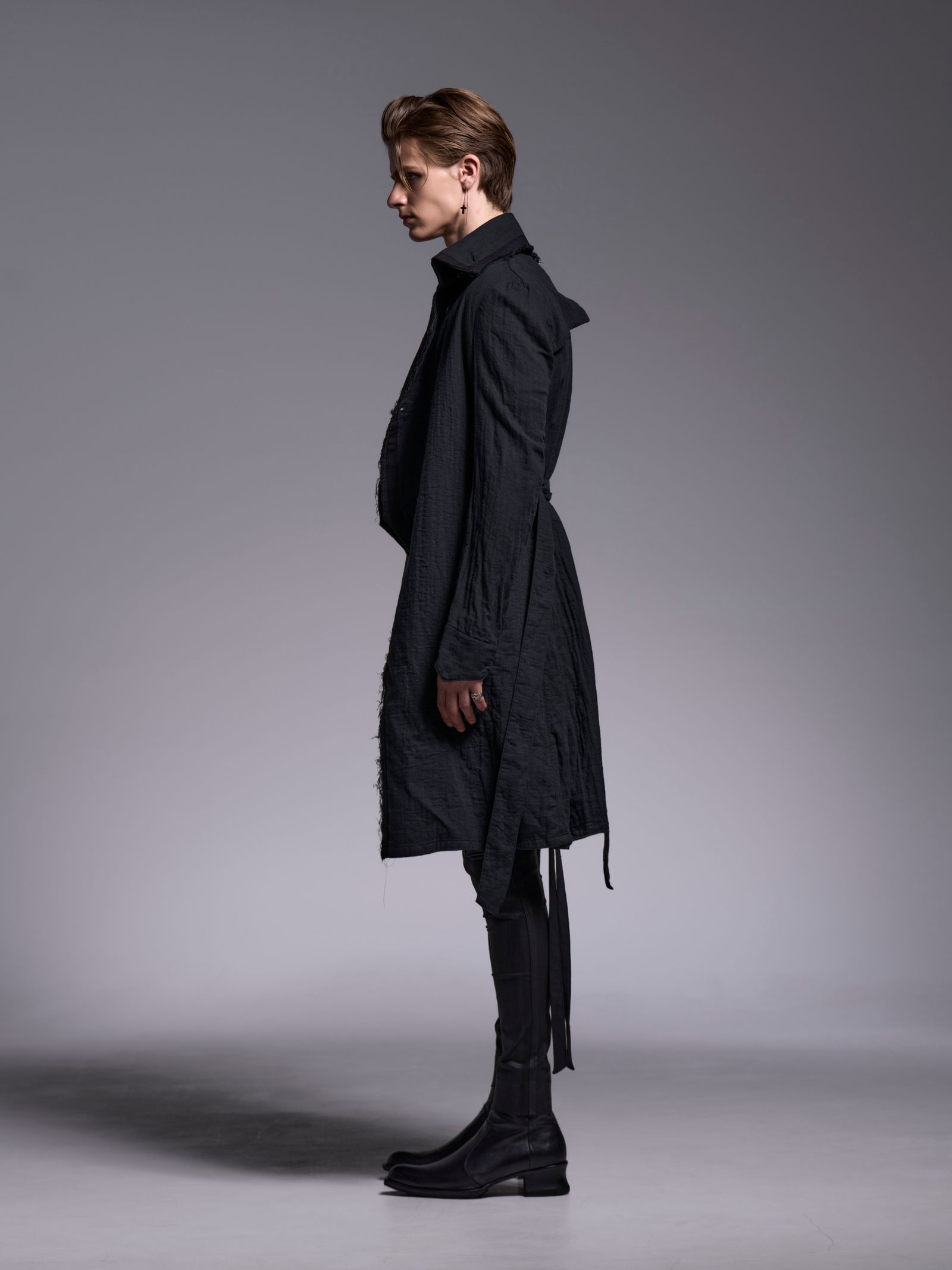 【予約品 1月4日(日) 締切】Gaze Napoleon Coat / ガーゼナポレオンコート / ブラック