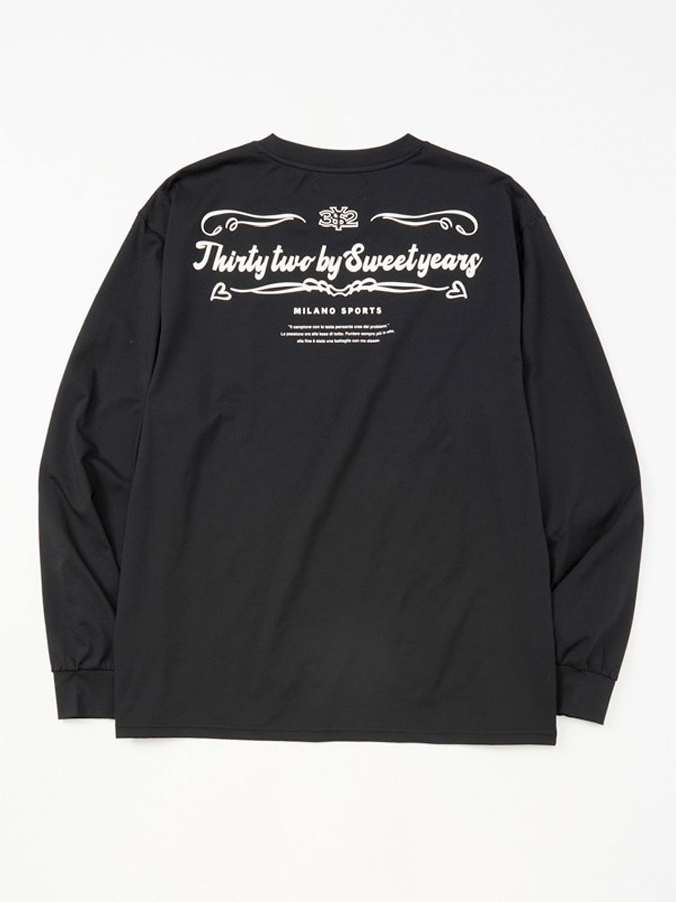 BIG PRINT L/S TEE / ビッグプリント 長袖Tシャツ / ブラック 【SY32 by SWEET YEARS】