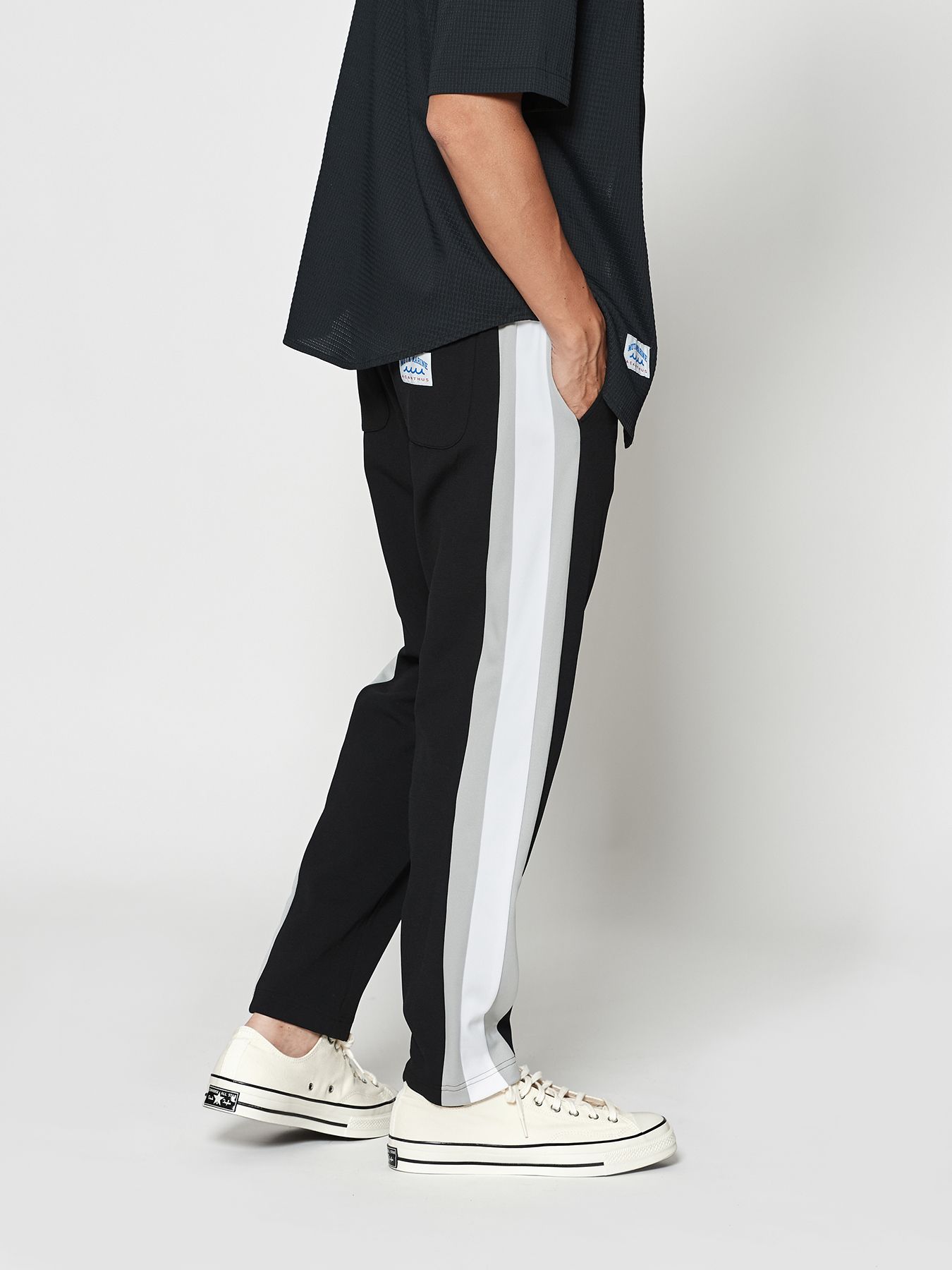【予約品 10月9日(木) 締切】muta Track Pants / トラックパンツ / ブラック【Acanthus × muta MARINE】