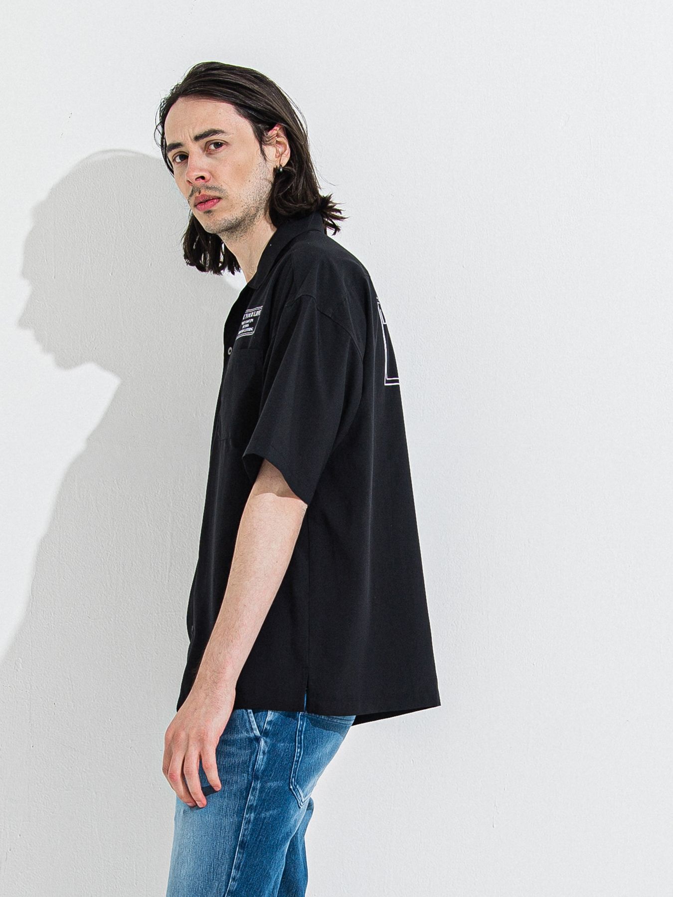 ZACK HALF SHIRT / ザックハーフスリーブシャツ / ブラックプリント