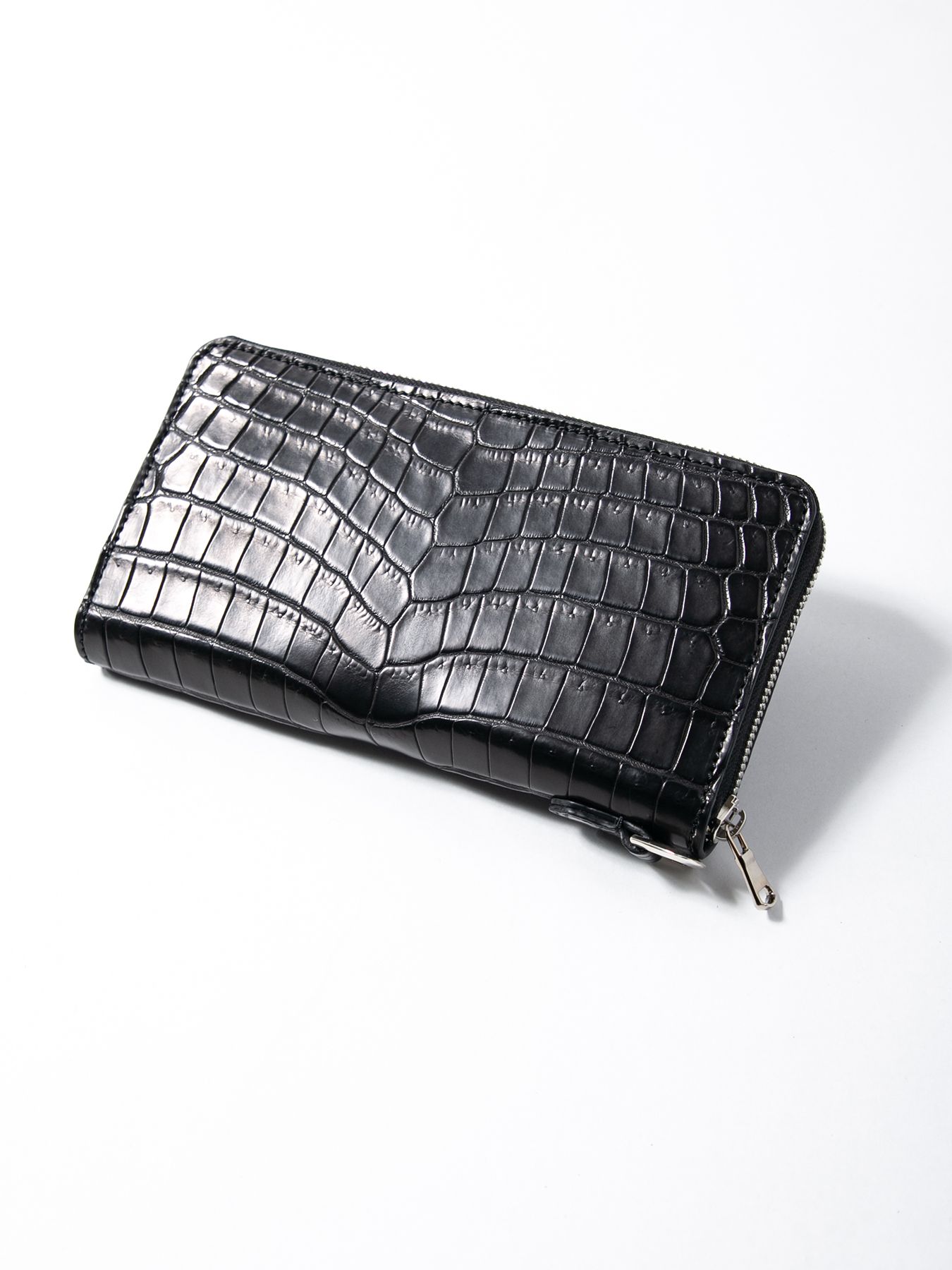 【予約品 10月12日(日) 締切】Nile Crocodile Round Wallet / ナイルクロコ ラウンドウォレット / ブラック