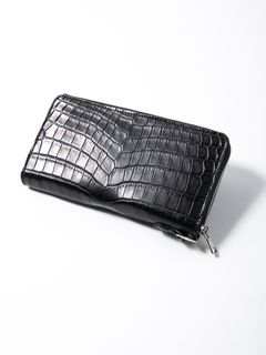 【予約品 10月12日(日) 締切】Nile Crocodile Round Wallet / ナイルクロコ ラウンドウォレット / ブラック
