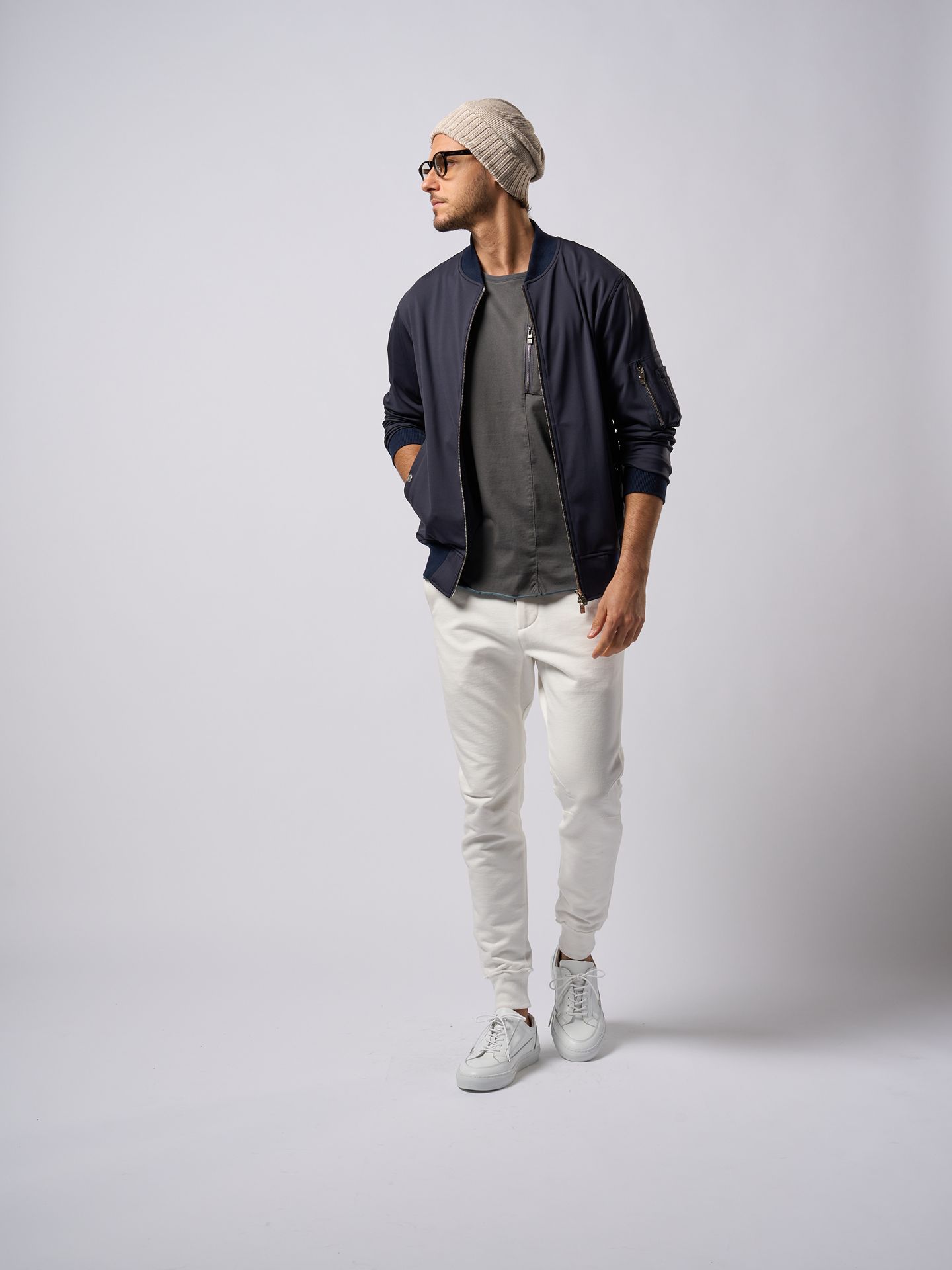 【予約品9月19日 10時締め】 basic rib sweat pants / スウェットパンツ / ホワイト