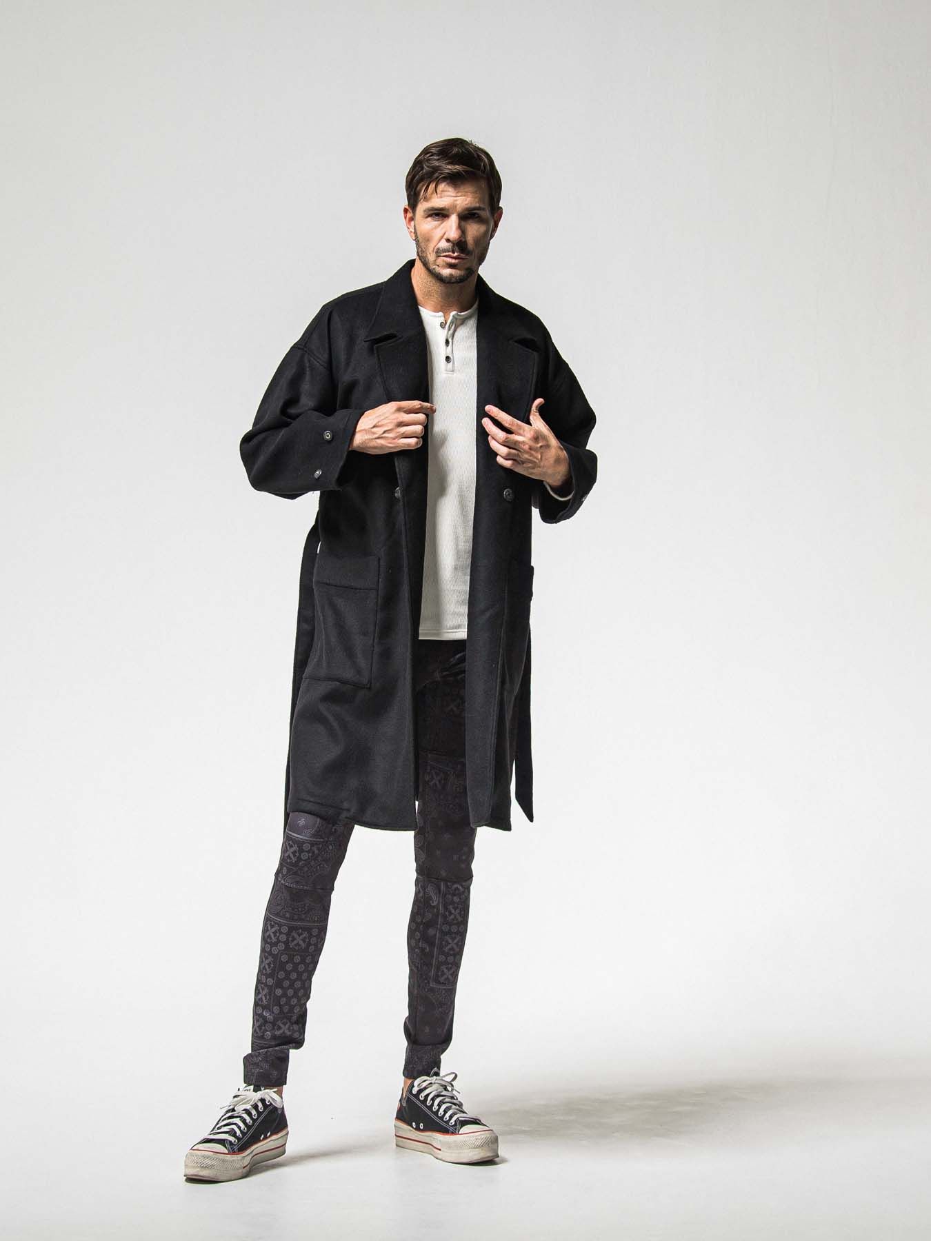 【予約品 8月31日(日) 締切】VELOURS FLEECE THERMAL HENRY / ベロアフリース サーマル ヘンリーネック / ホワイト