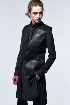 《予約品》パイソンレースアップベスト PythonLaceUpVest / ブラック 【kiryuyrik】 2023年3月以降入荷予定