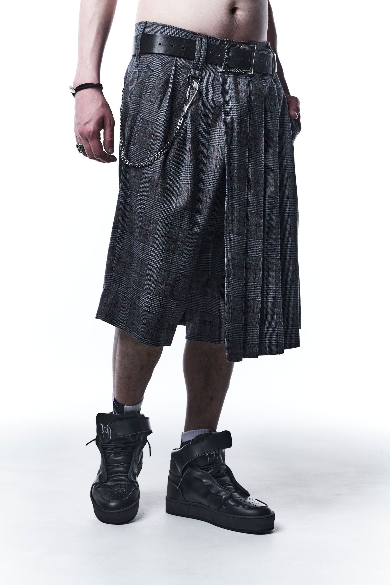 《予約品》 SkirtSlacks スカートスラックス GrenCheck / Black&Grey 【kiryuyrik】 11月入荷予定