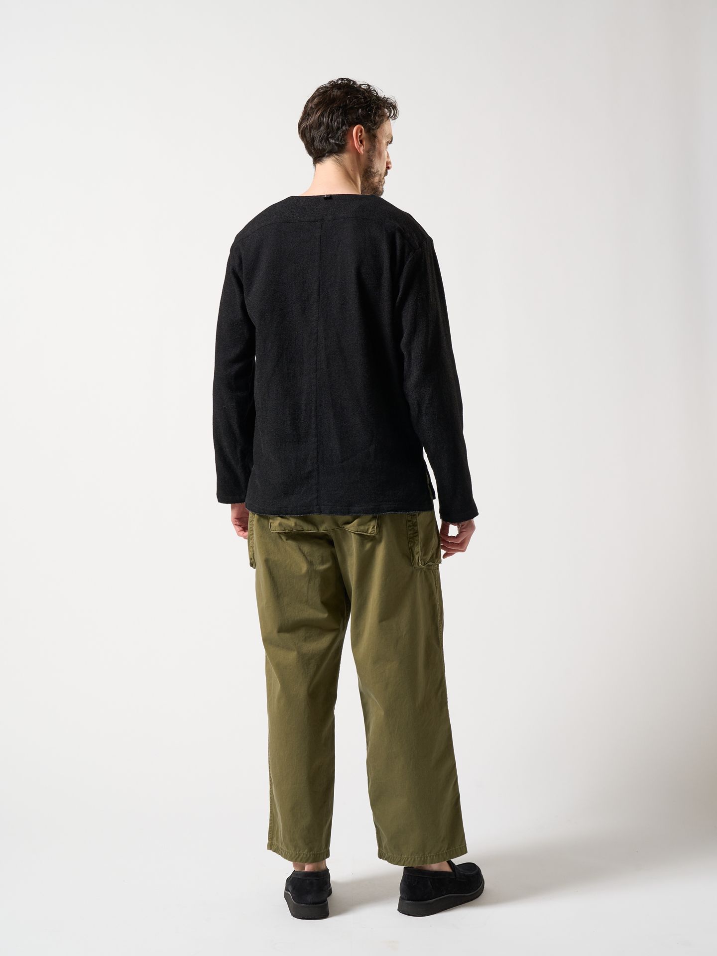 【予約品】 V-neck pullover shirt / Vネックプルオーバー / ダークチャコール