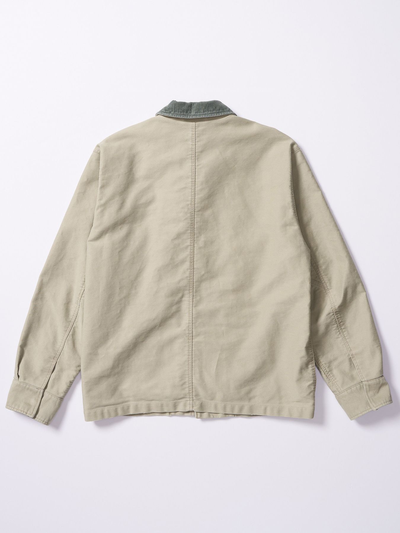 【予約品 4月19日(日) 18時締切】heavy moleskin short coverall jacket / ヘビーモールスキン ショートカバーオールジャケット / ライトカーキ