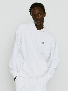 【予約品 8月10日(日) 締切 】WING EMB MESH HOODIE / ウイングエンボス メッシュフーディー / ホワイト