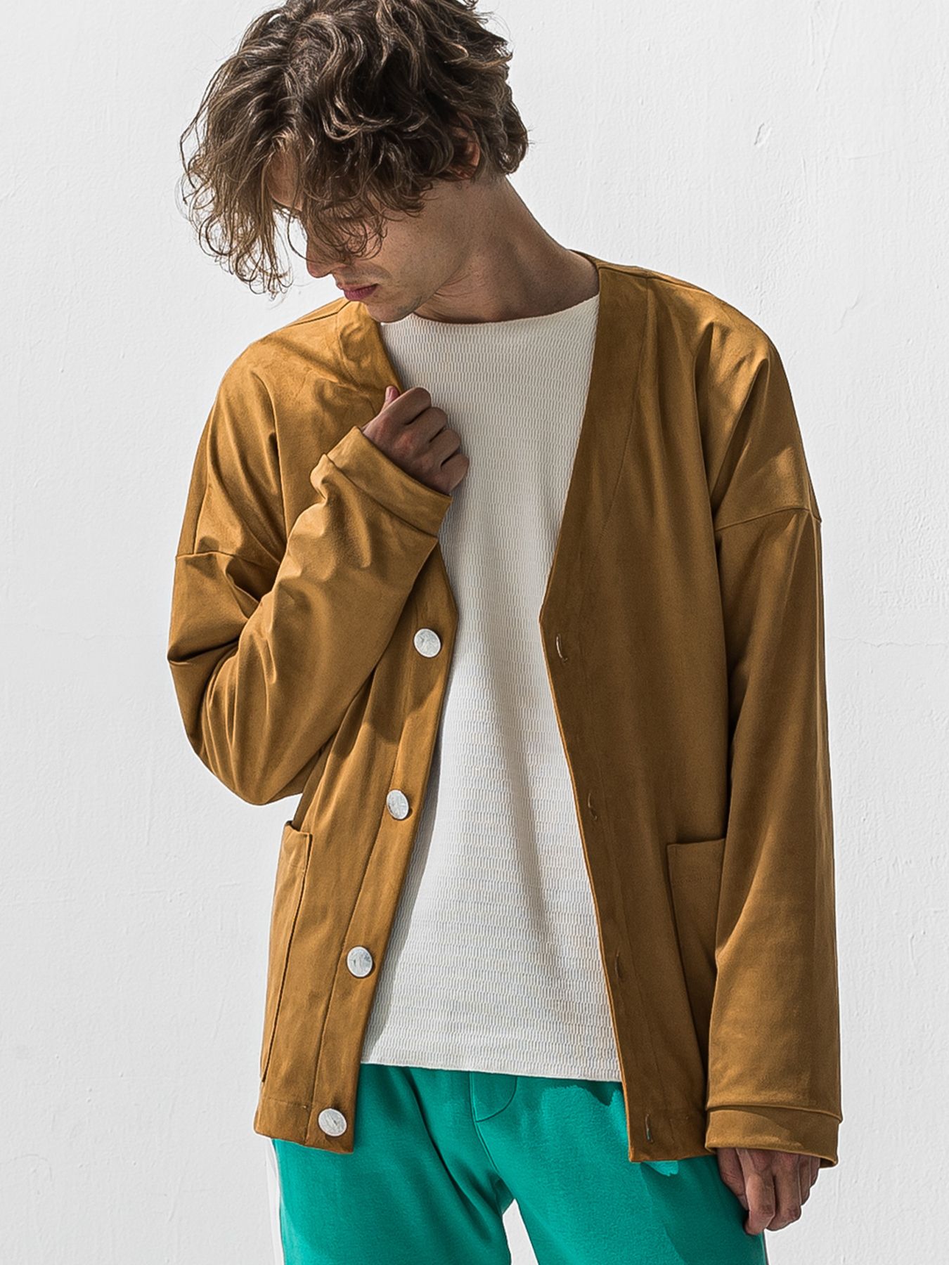 【予約品 9月6日(日) 締切】SUEDE CARDIGAN / スウェードカーディガン / ベージュ
