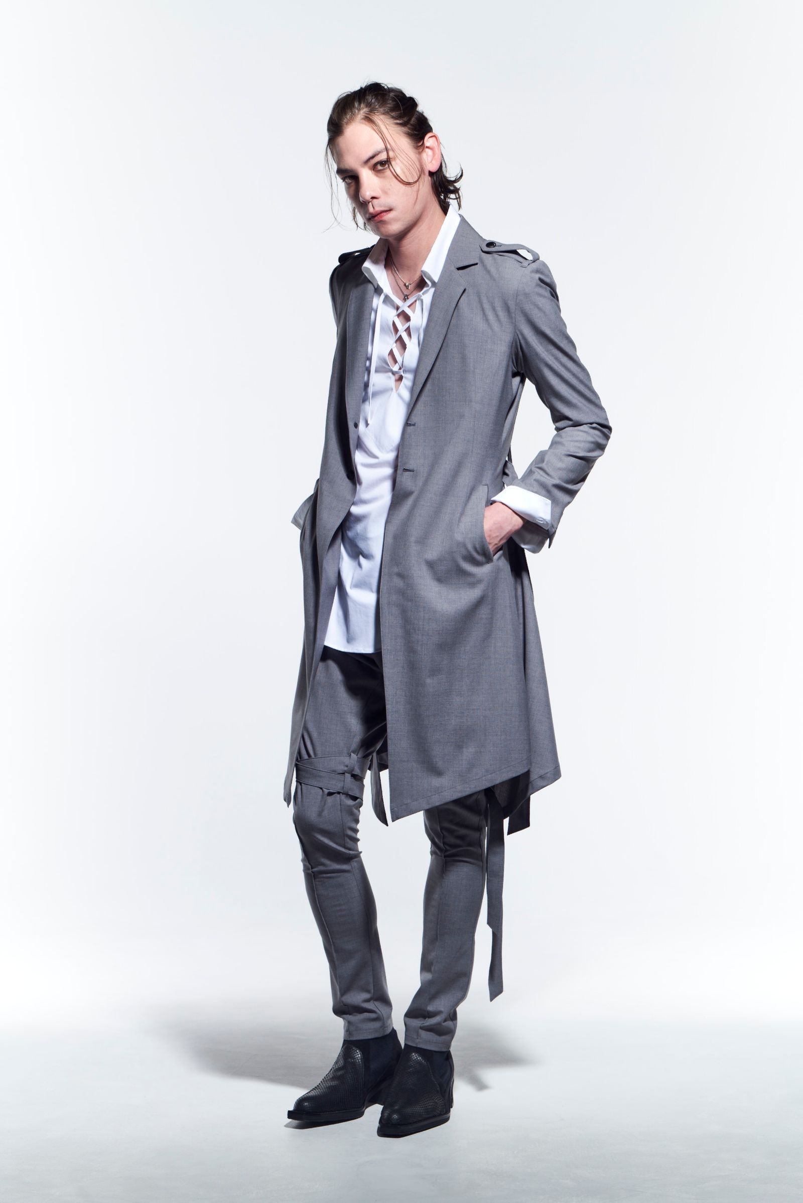 《予約品》 FlareJacket テーラードジャケット TWS-Stretch / Grey 【kiryuyrik】 1月入荷予定