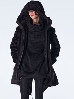 【予約品 6月29日(月) 締切】Fur Mods Coat / ファーモッズコート / ブラック