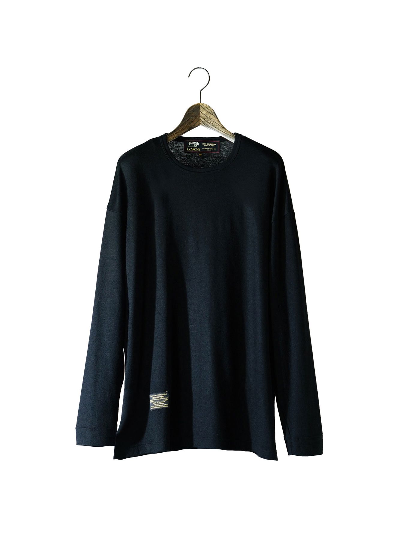 【予約品】 WASHABLE WOOL TEE / ウールTシャツ / ブラック