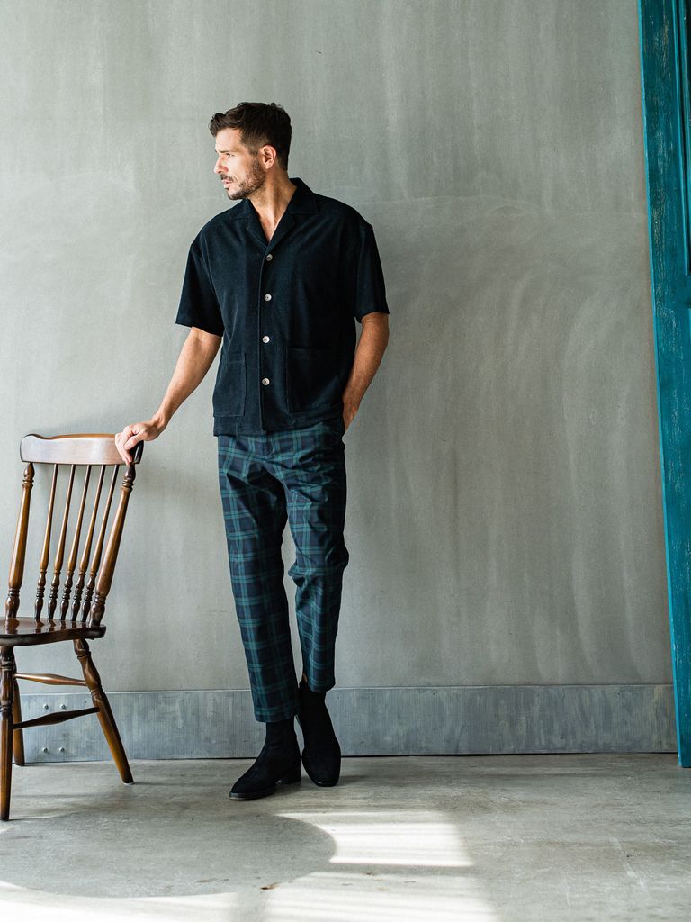 《予約品3月3日18：00締め》 PAT WIDE EASY PANTS / イージーパンツ / グレンチェック