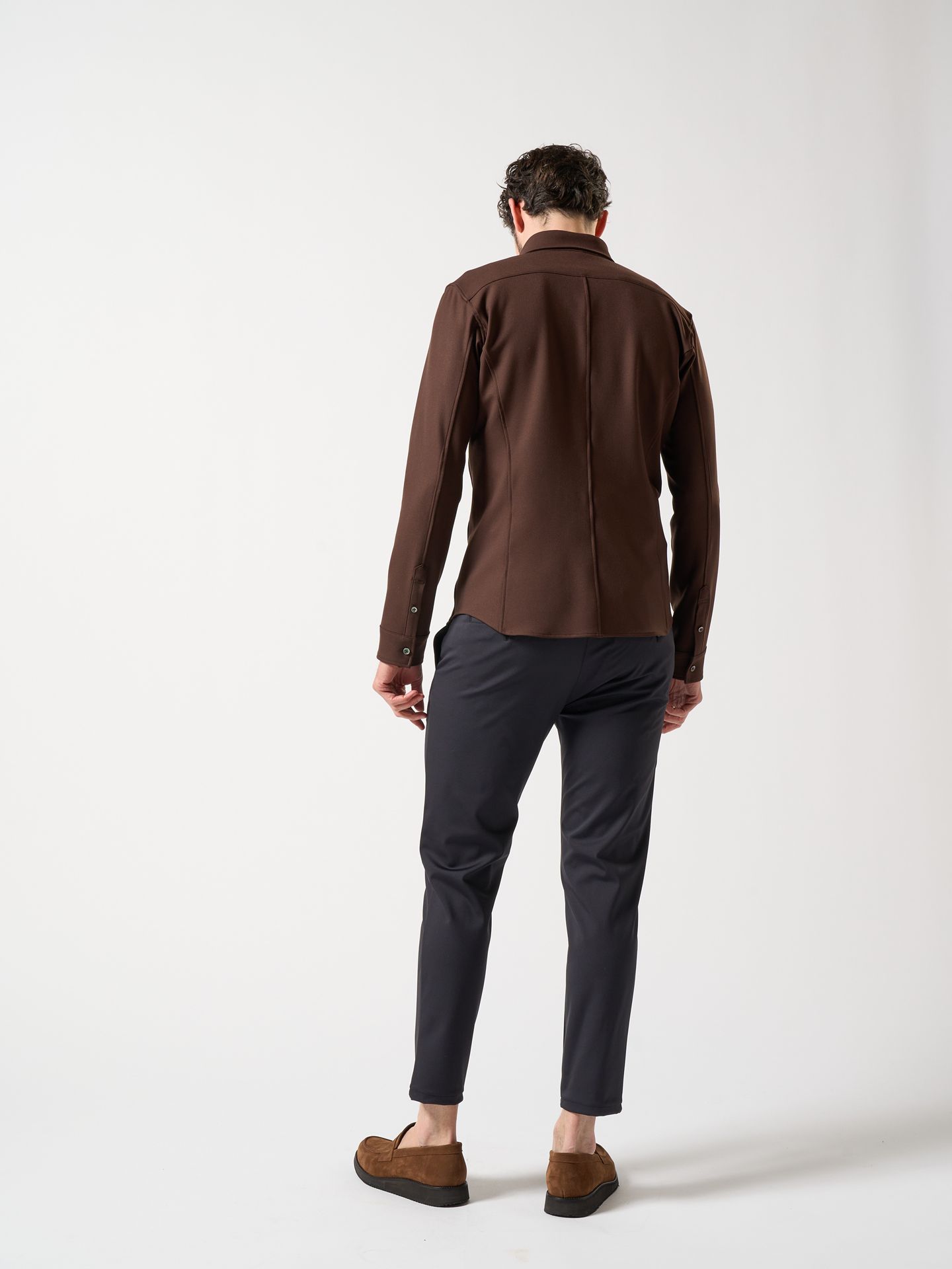 【予約品】 B.D shirt(cosmical warm) / ボタンダウンシャツ / チョコ