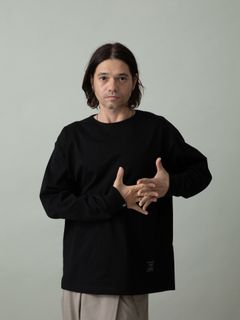 【予約品 2月1日(日) 締切】HEAVYOUNCE TEE / ヘビーオンス カットソー  / ブラック