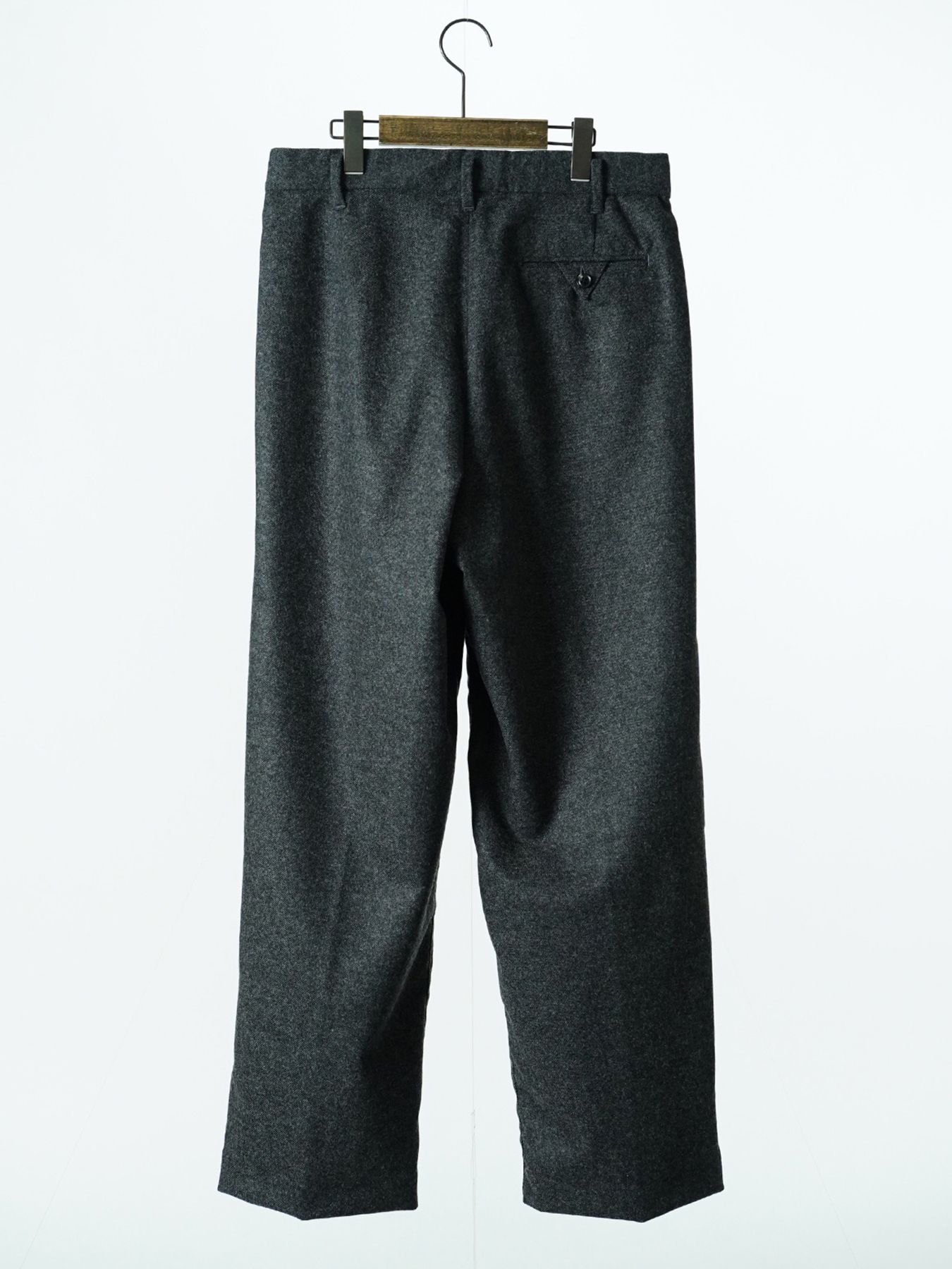 【予約品 7月5日(日) 締切】WOOLBASTE TROUSERS / ウールトラウザーズ / 杢チャコール