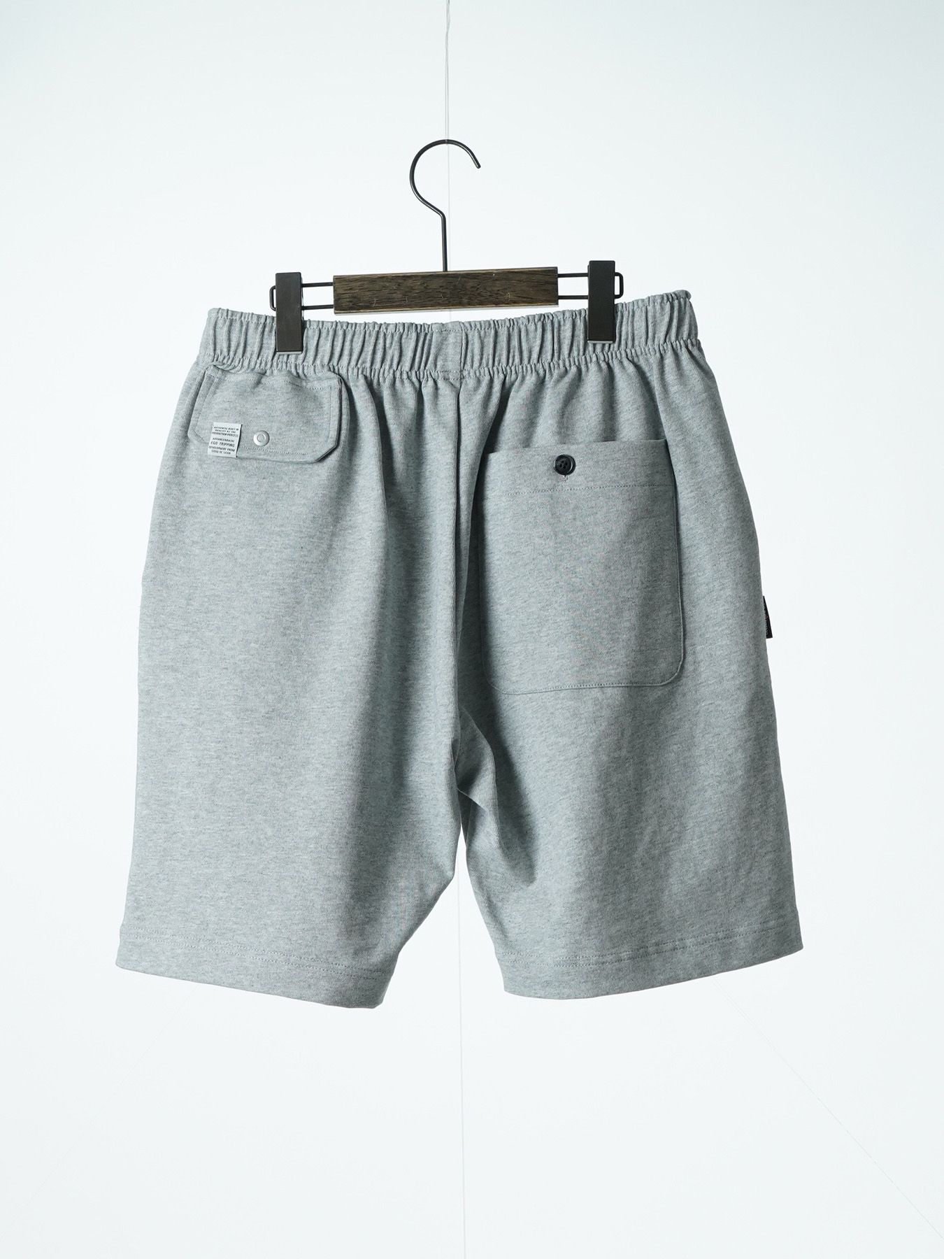 【予約品 2月1日(日) 締切】HEAVYJERSEY SHORTS spiky / イージーショーツ / 杢グレー×ホワイト