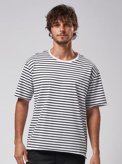 《予約品》 wide cut-off border S/S / ボーダーTシャツ / ホワイト