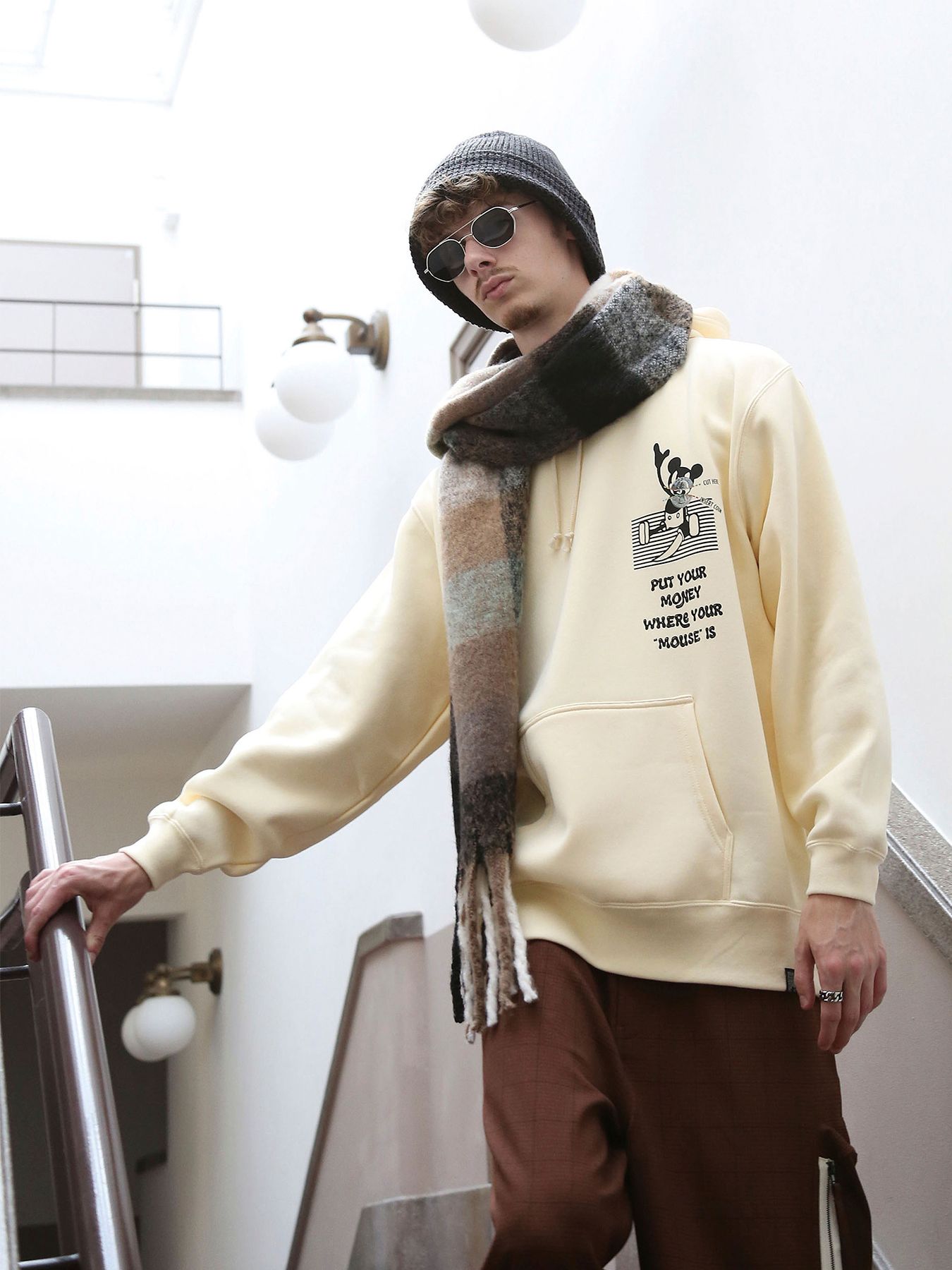 NORDIC MUFFLER / ロングマフラー/ ブラウン