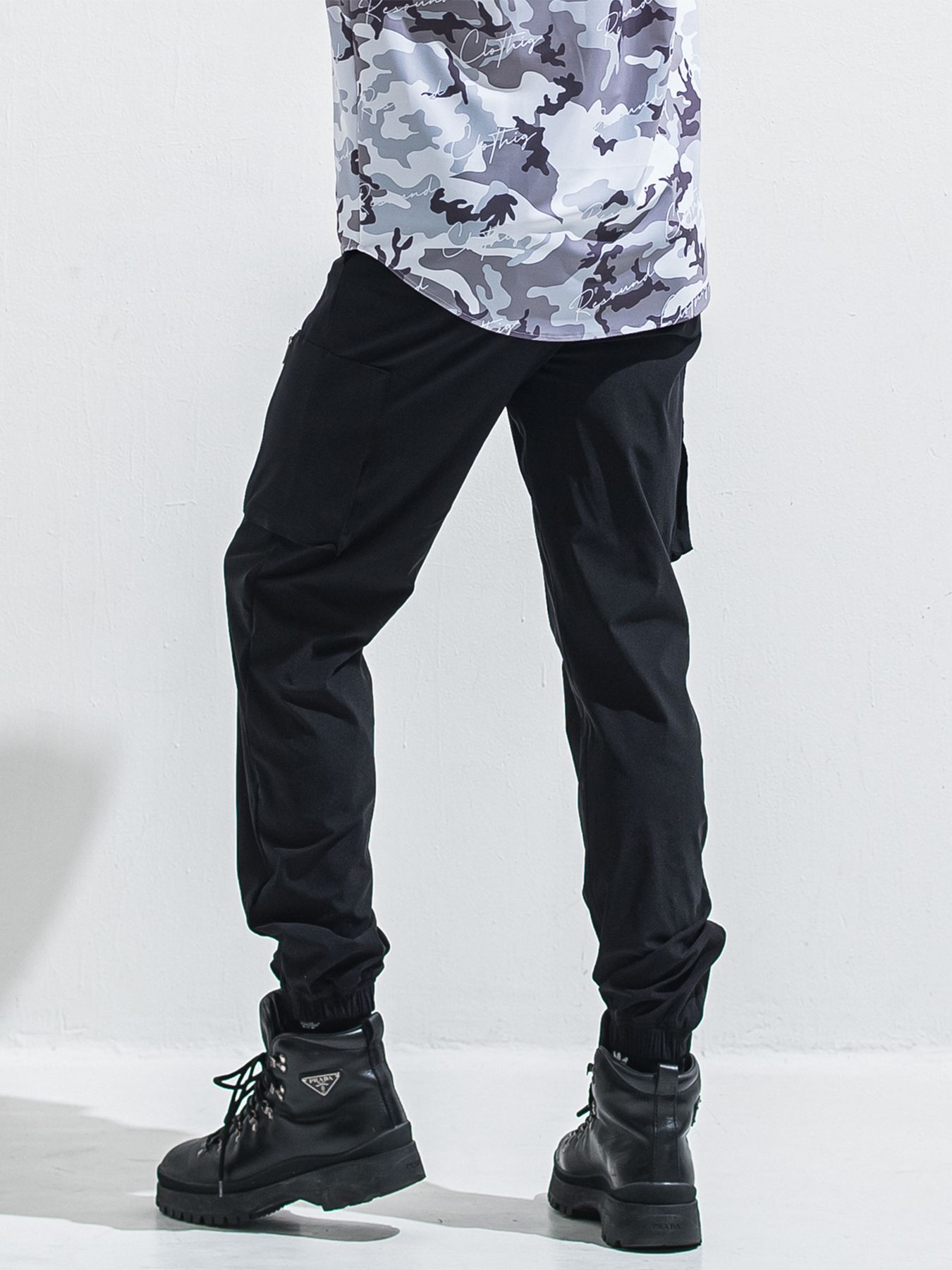 【予約品 2月15日(日) 18:00 締切】DAVID NYLON CARGO PANTS/ ミリタリーナイロンカーゴパンツ / ブラック