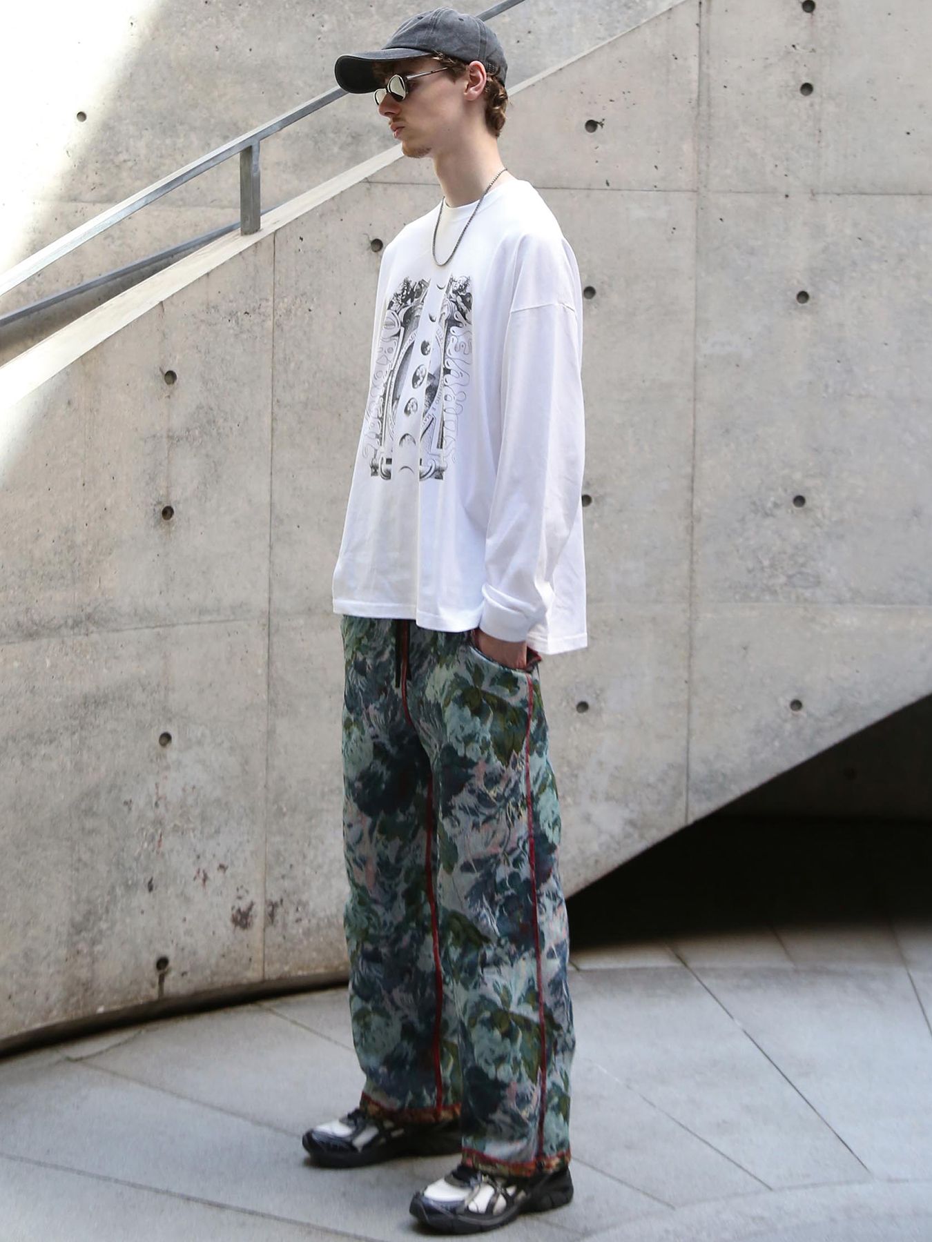 【予約品】ORBITAL WIDE-TEE / プリントワイドTシャツ / ホワイト【QUOLT】