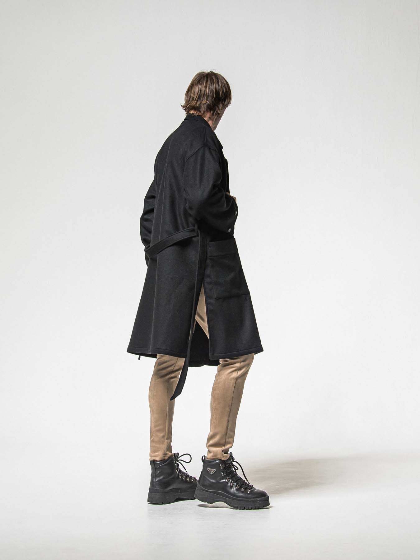 【予約品 8月31日(日) 締切】CHRIS EASY SUEDE TUCK PANTS / クリス イージー スウェードタックパンツ / ブラウン