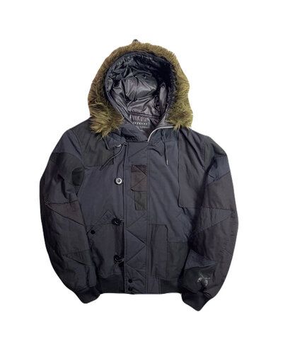 【予約品 3月9日(月) 18:00 締切】PATCHWORK N-2B / パッチワーク N2Bフライトジャケット  スワロフスキークロスガン/ ブラック