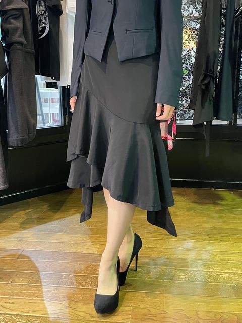 《予約品11月4日 》 WrapFrillSkirt / フリルスカート / ブラック