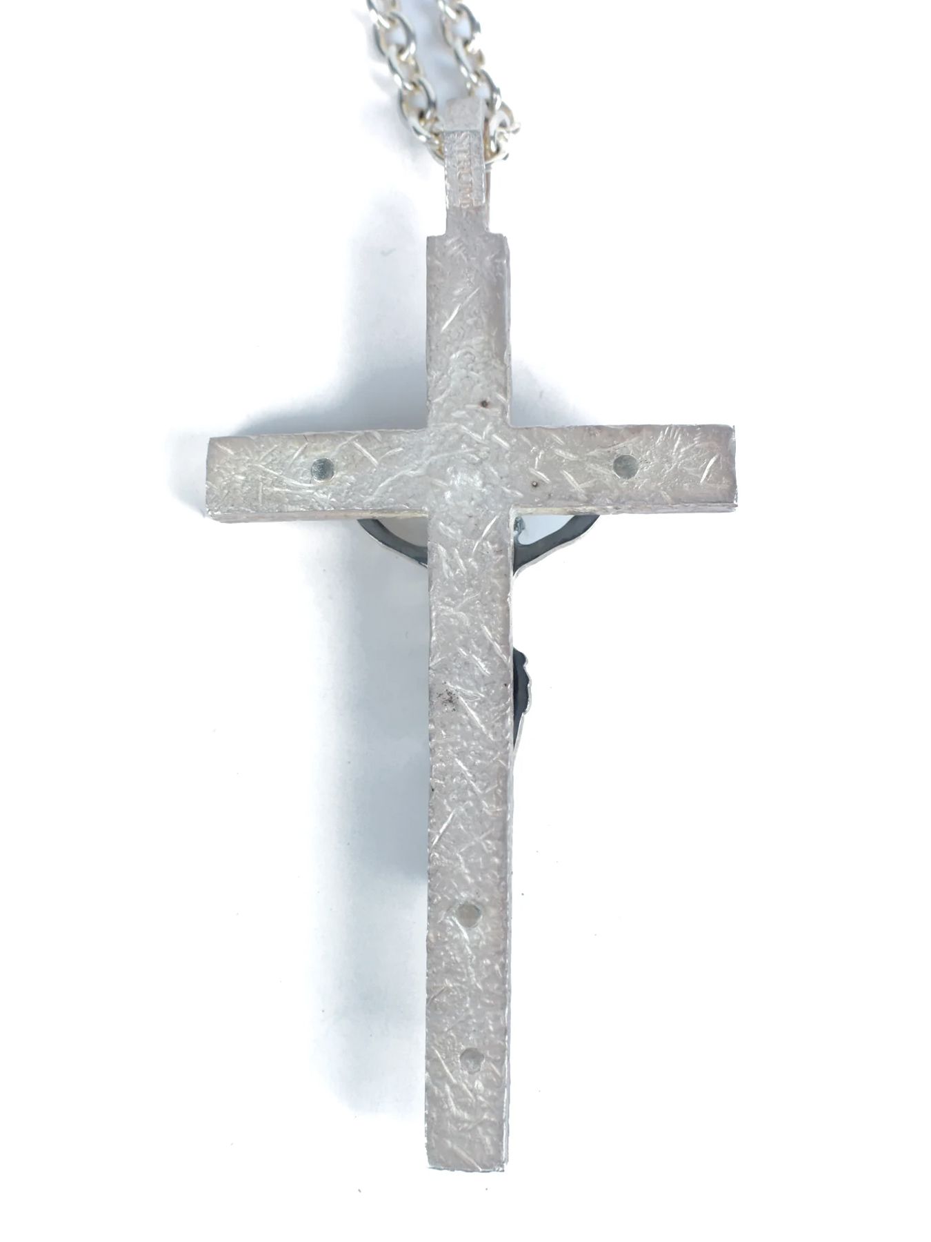 【予約品 10月12日(日) 締切】Silver925 CROSS NECKLACE / クロスネックレス（白骨加工 / 鏡面磨き）