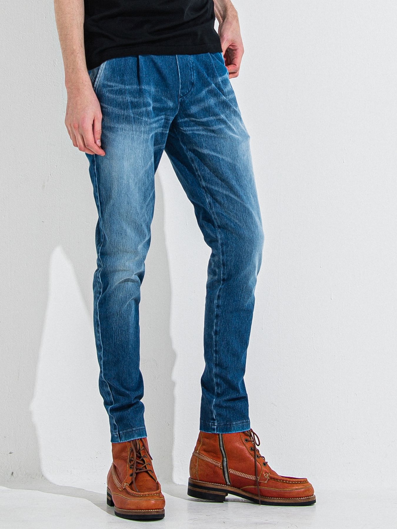 【予約品】DENIM JERSEY CHRIS EASY TUCK PT / デニムジャージクリスイージータックパンツ / ダーク
