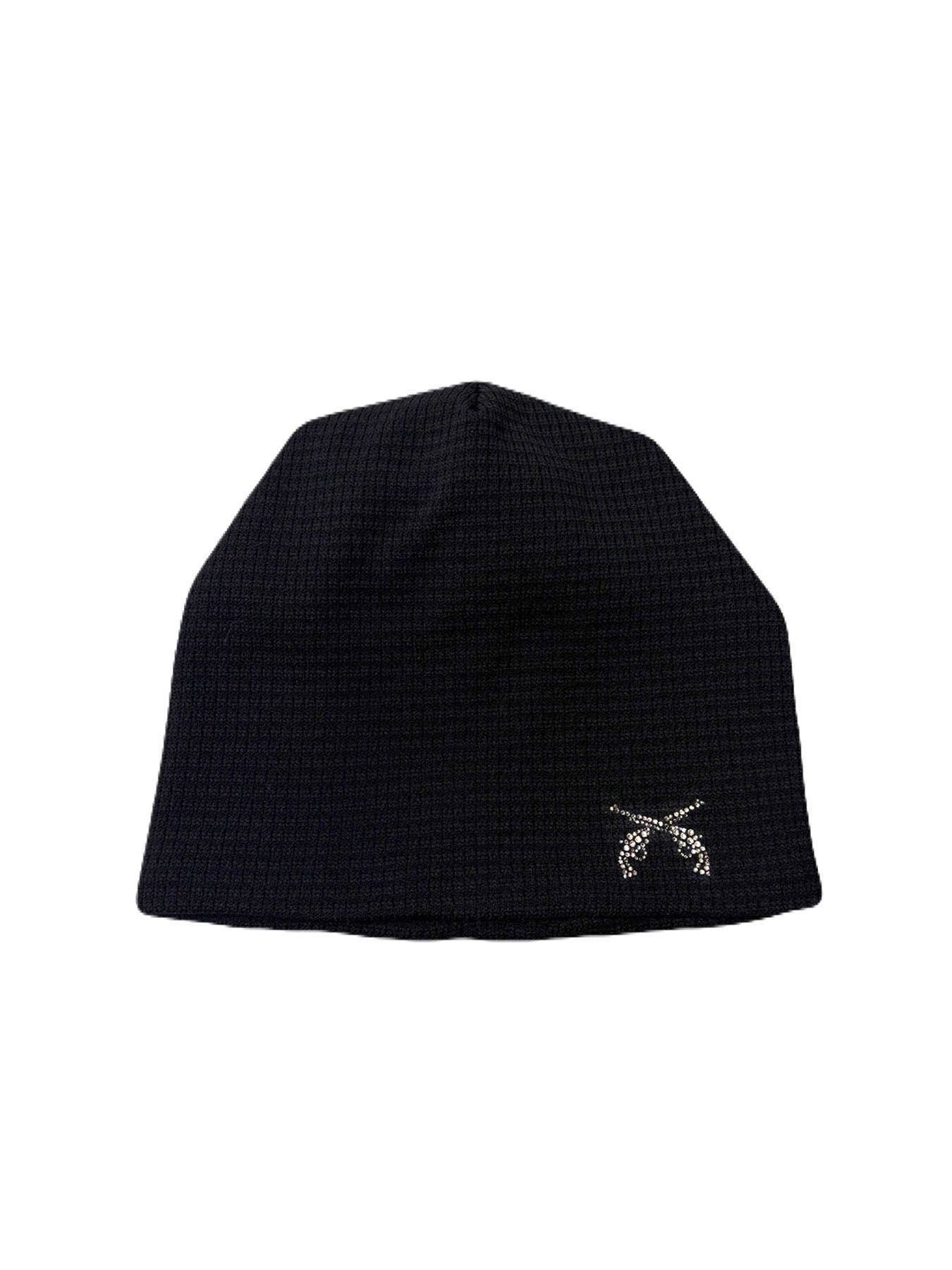 【予約品 3月9日(月) 18:00 締切】CROSSGUN CRY BEANIE / クロスガン クリスタル ビッグワッフルビーニー / ブラック