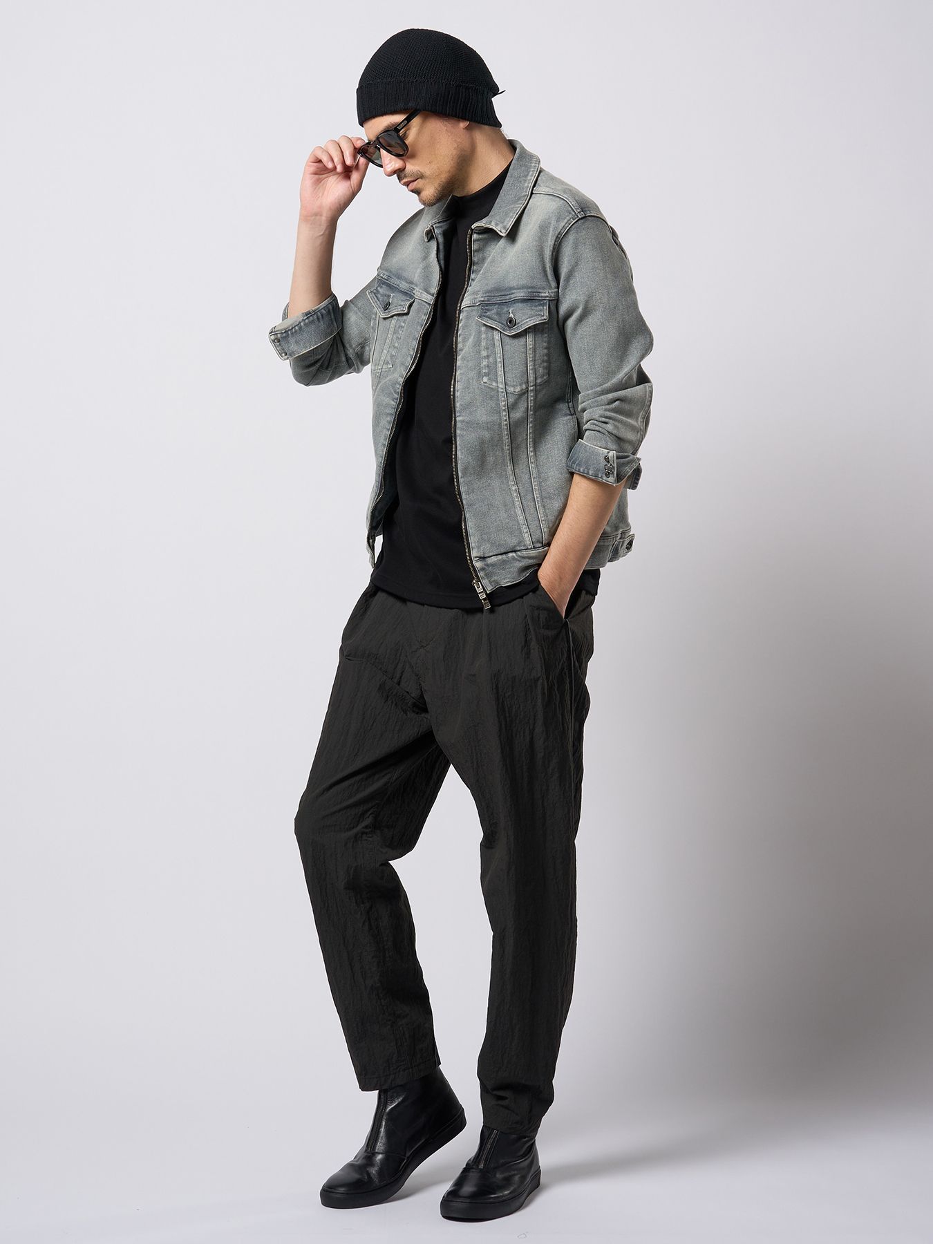 【予約品 9月23日(火) 締切】denim zip blouson / デニムジップブルゾン / アイスグレー