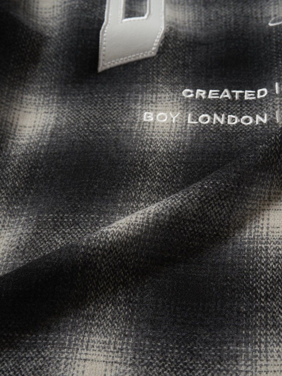BOY LONDON - PATCH LOGO Embroidery Check Shirt / シャツ / ブラック