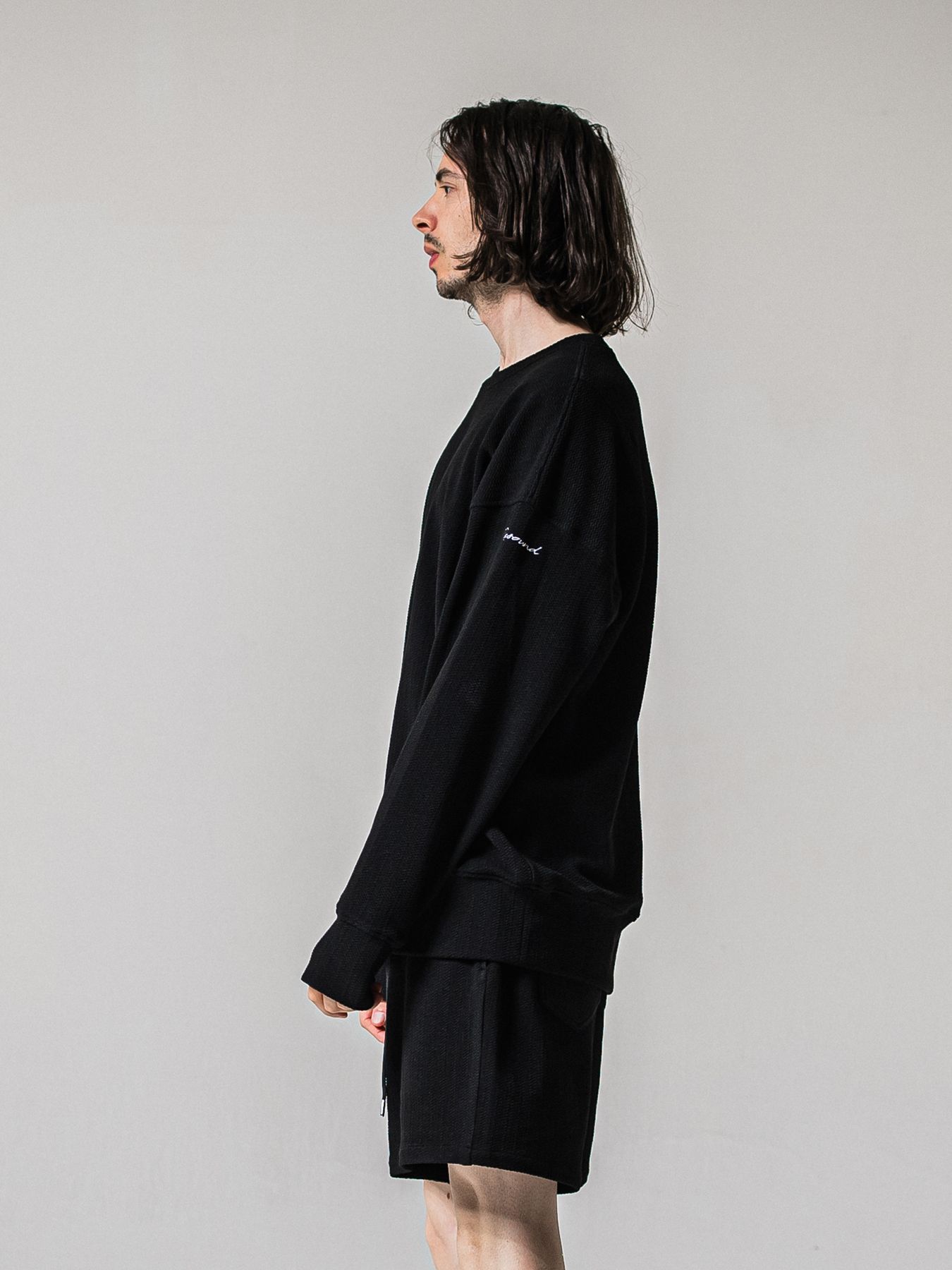 【予約品 11月16日(日) 締切】BLISTER TRAINER / ブリスターニット トレーナー  / ブラック