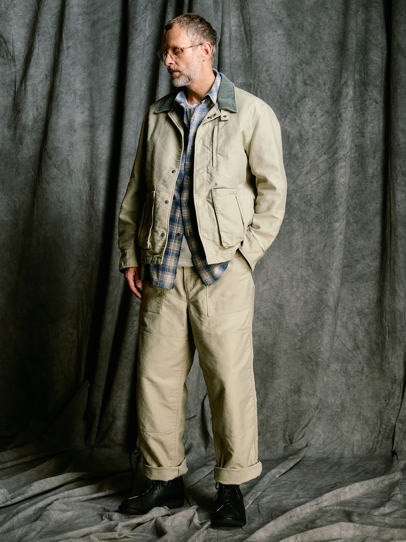 【予約品 4月19日(日) 18時締切】heavy moleskin work pants / ヘビーモールスキン ワークパンツ / ライトカーキ