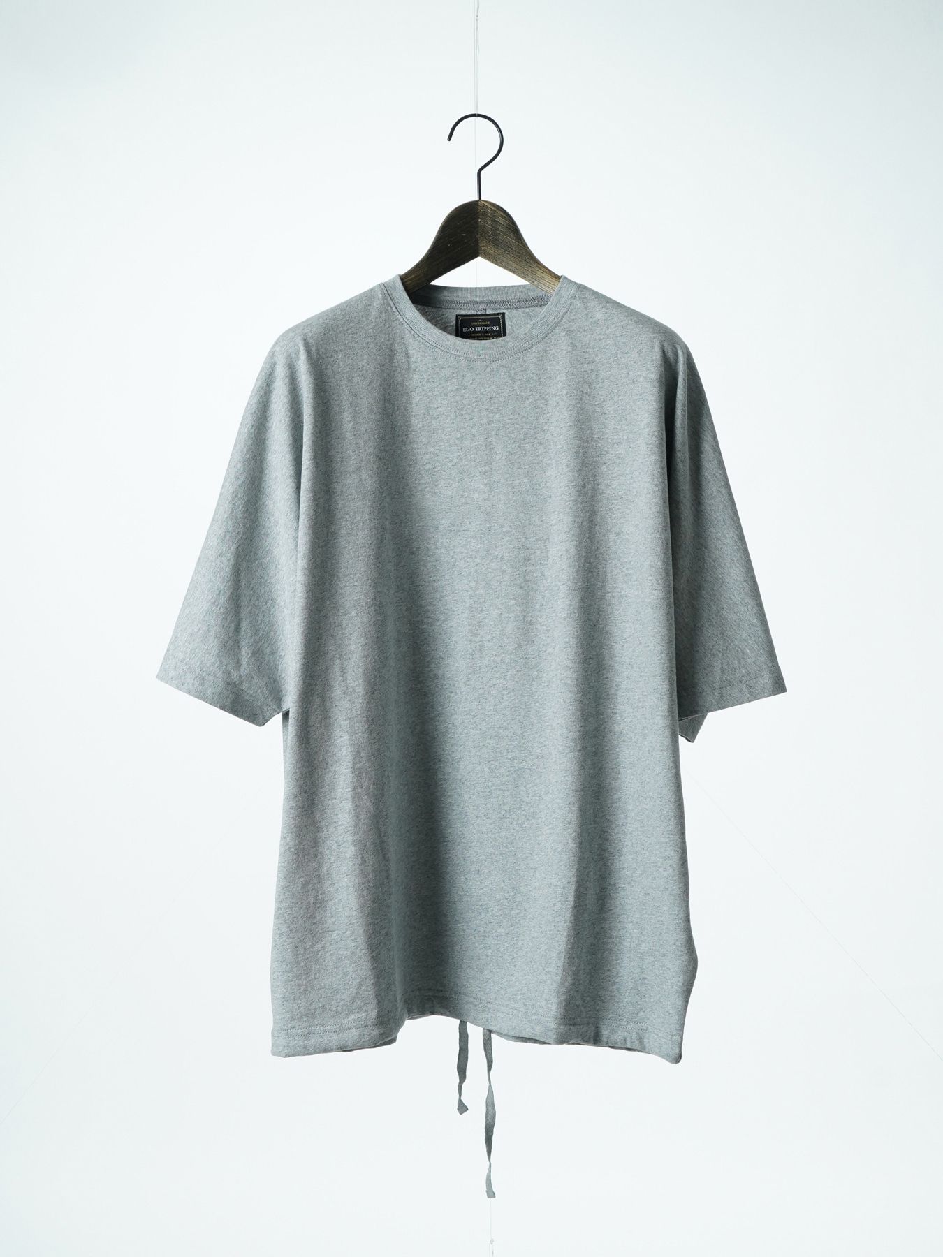 【予約品 2月1日(日) 締切】KITE TEE embroidery / 刺繍 ニットT / 杢グレー