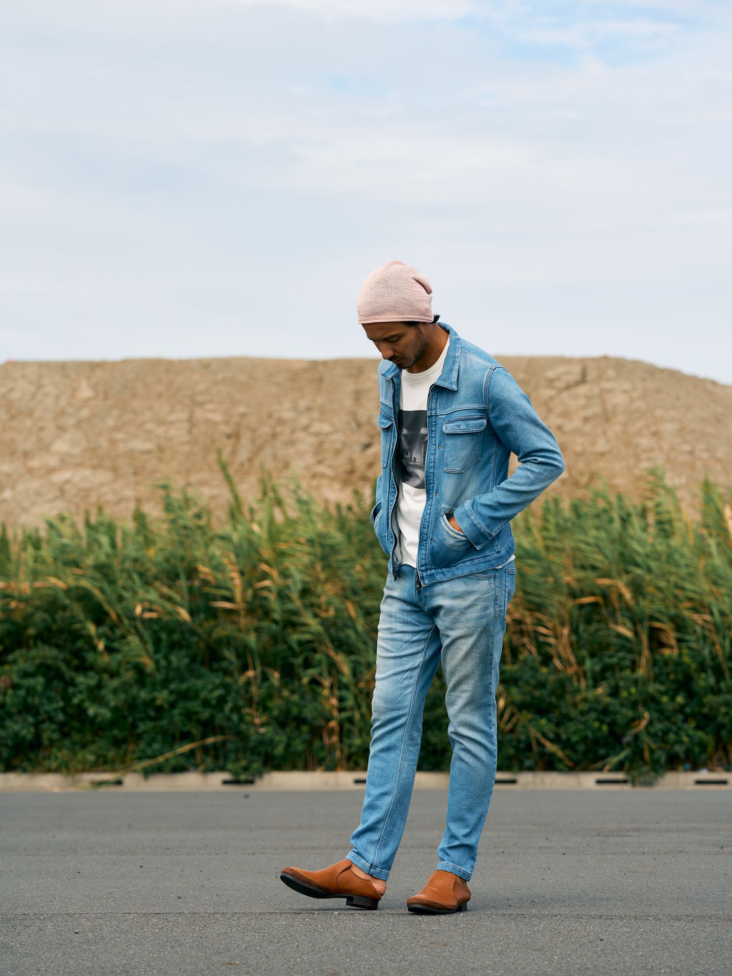 【予約品9月19日 10時締め】 denim jersey 5PK pants  / デニムジャージ / l.used