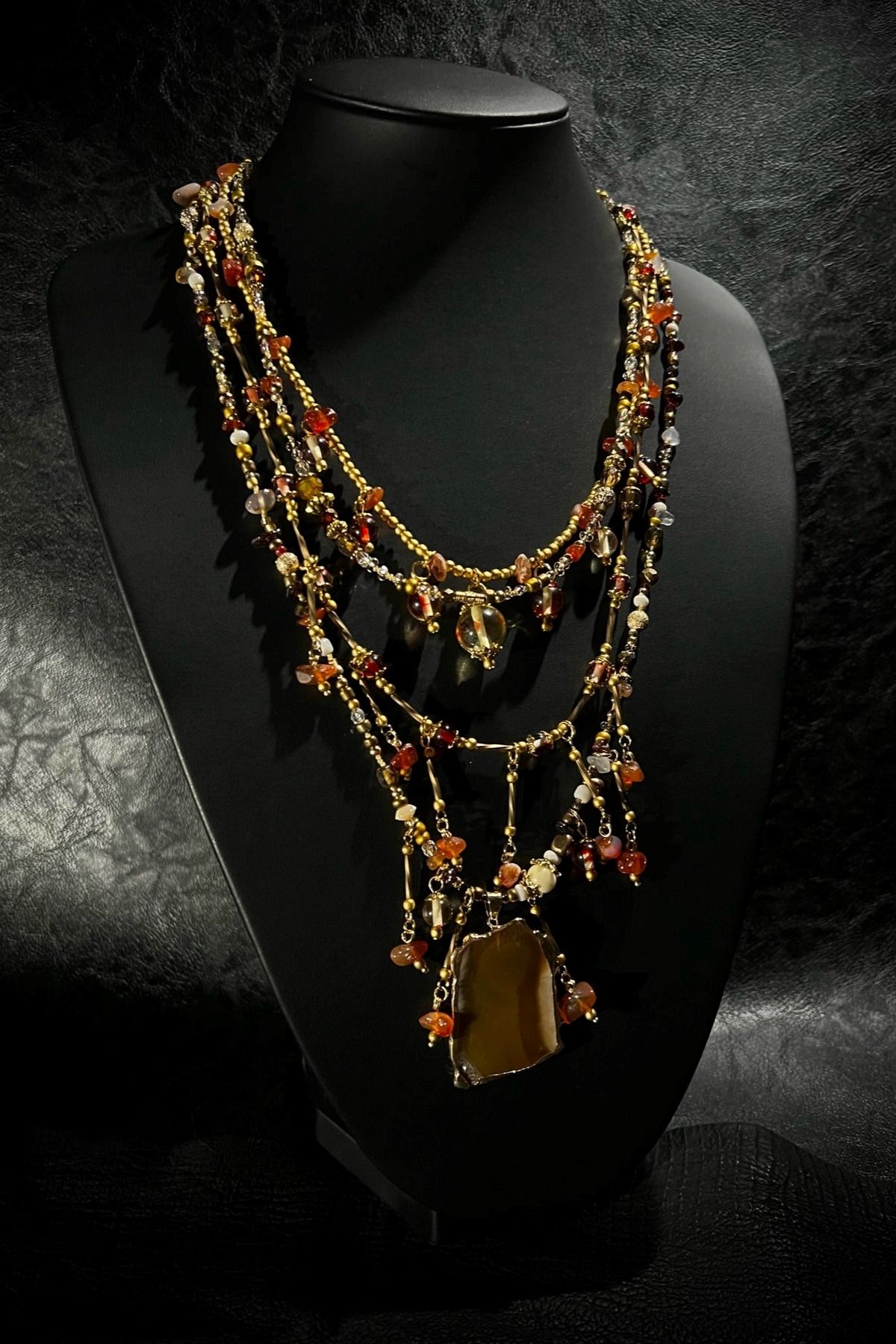 Hinokami ヒノカミ Necklace ネックレス / ORANGE 【Ranunculus】