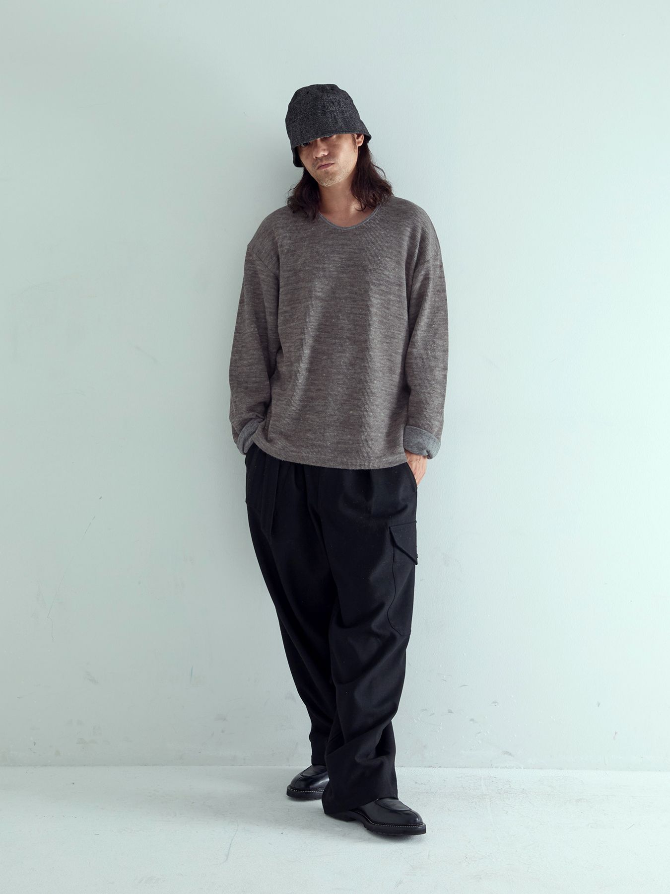 【予約品 】ROLLSLEEVE / ロングスリーブ Tシャツ / 杢SD