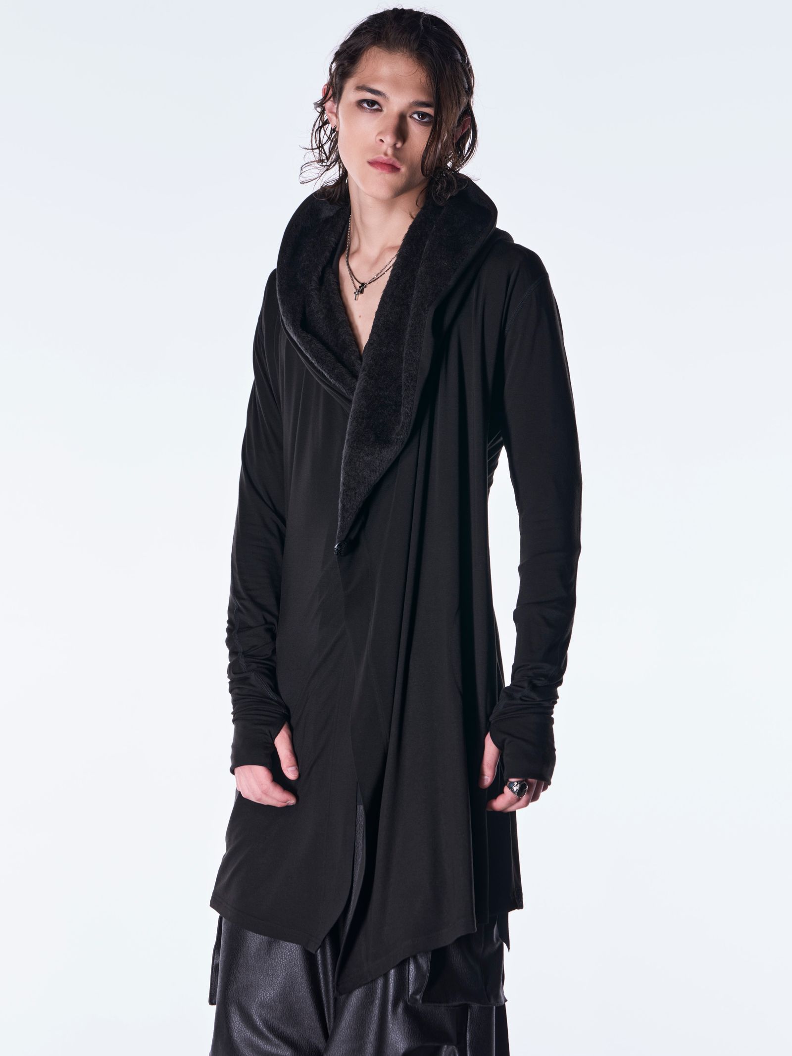 【予約品 6月29日(月) 締切】Heat Tech BEATENJIKU Wrap Cardigan / ラップカーディガン / ブラック