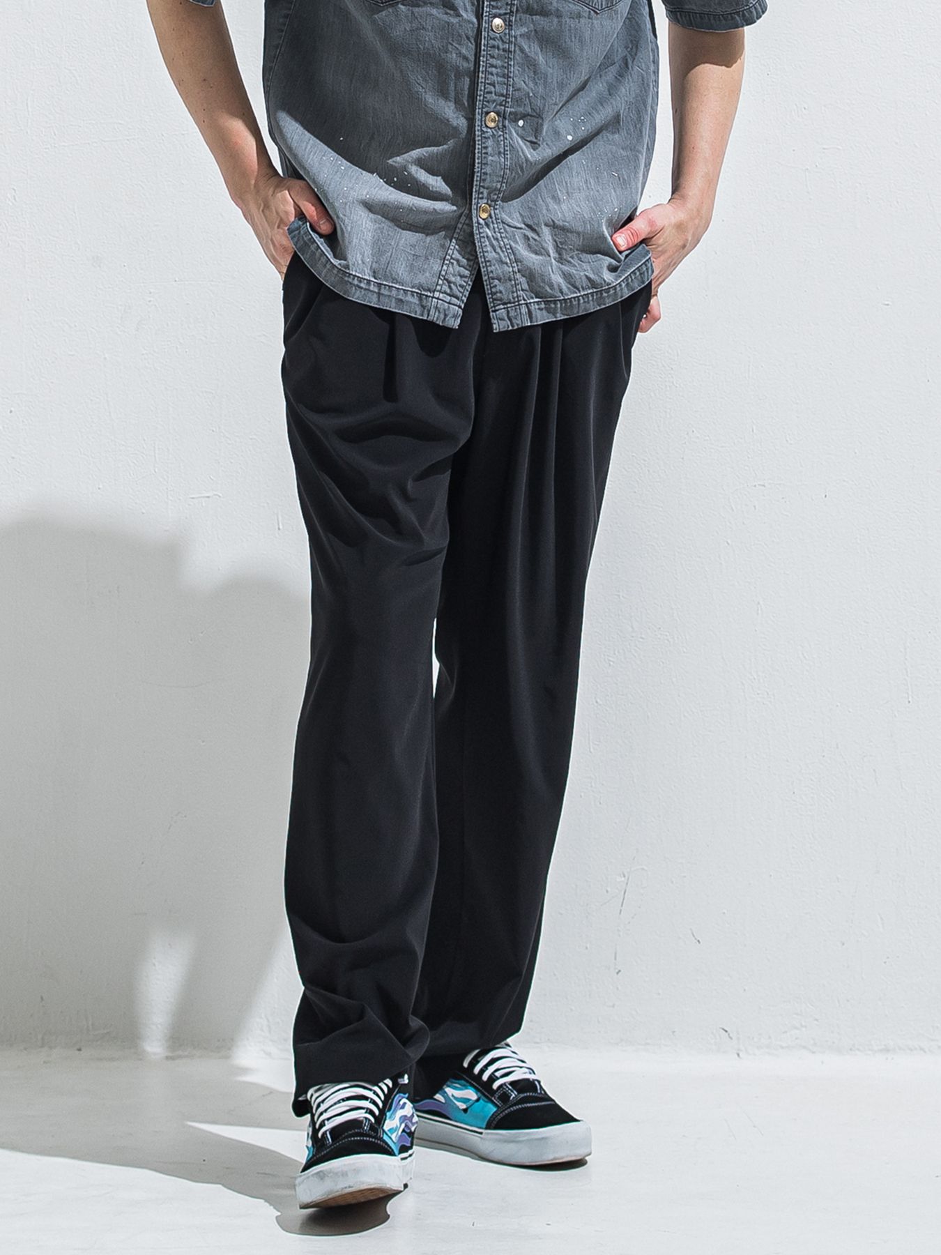 【予約品 2月15日(日) 18:00 締切】BEN PANTS / ワイドルーズパンツ / ブラック