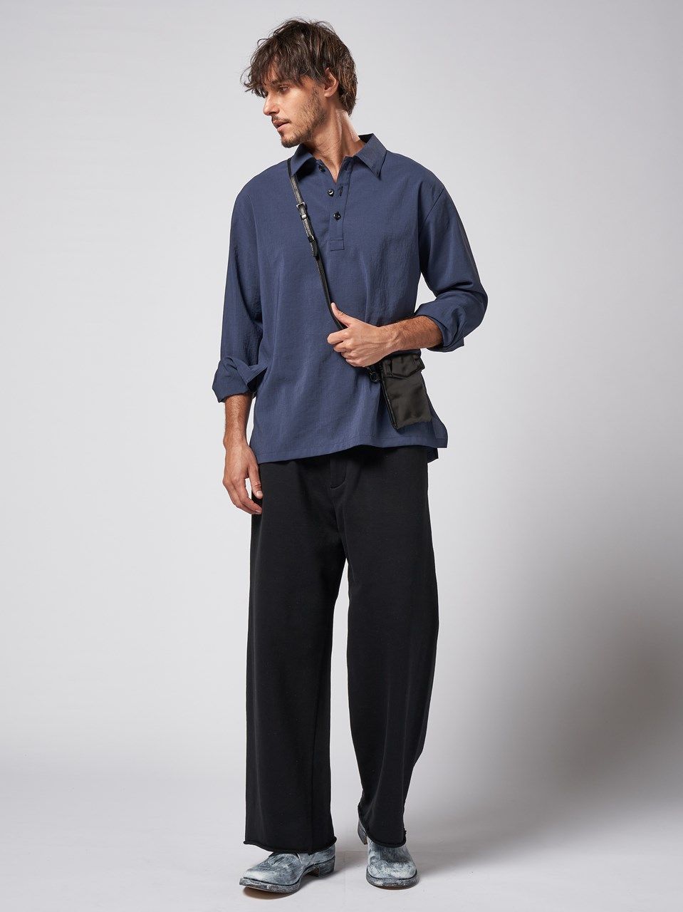 《予約品》 shirt pullover / プルオーバーシャツ / ネイビー