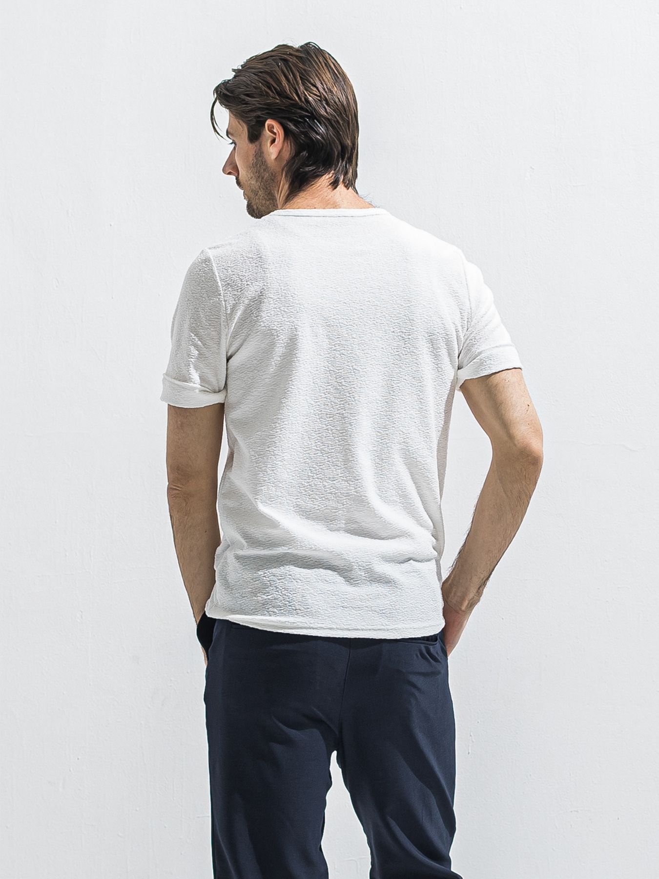 【予約品 2月15日(日) 18:00 締切】PILE ROLL UP TEE / パイルロールアップTシャツ / ホワイト