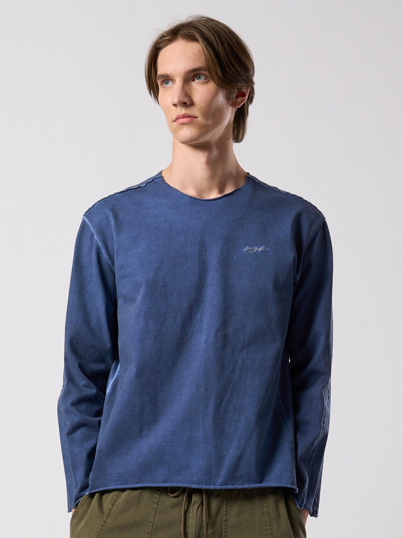 【予約品 4月19日(日) 18時締切】tight jersey cut-off L/S / タイトジャージー カットオフ ロングスリーブ / ダークネイビー