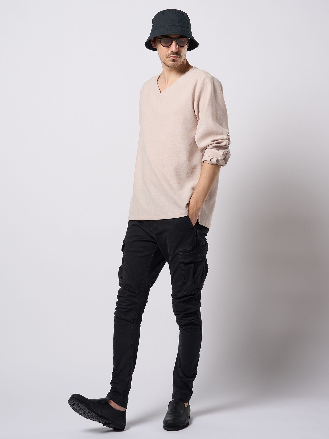 【予約品 9月23日(火) 締切】combination slip-on shoes / コンビネーション スリッポンシューズ / ブラック