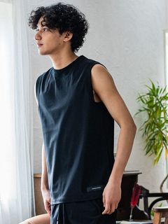 《予約品3月3日18：00締め》 HOME  NYLON NO SLEEVE / ノースリーブ / ブラック