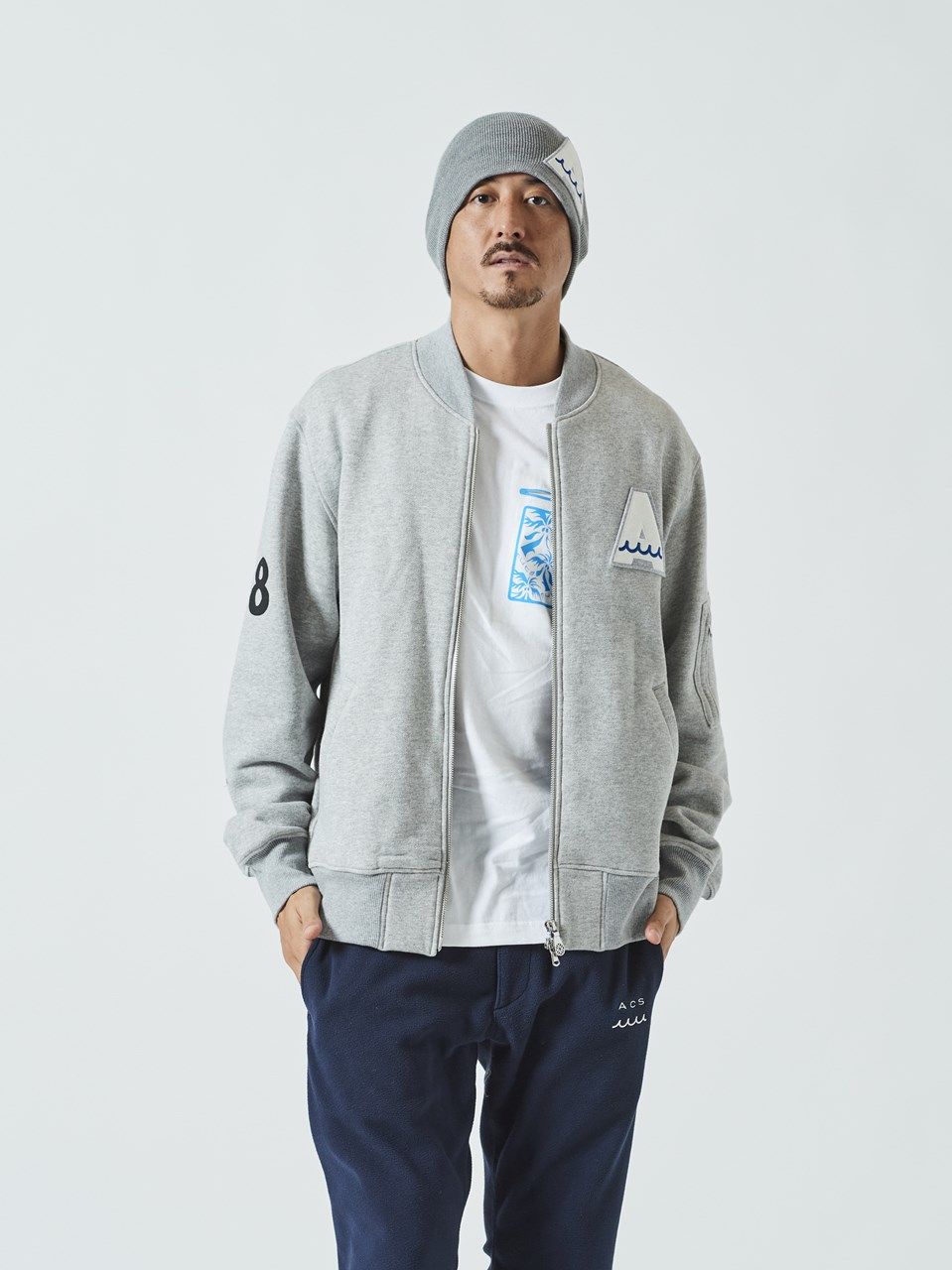 (予約品) muta Sweat MA-1 / MA-1ジャケット / グレー 【Acanthus×muta】 10月上旬頃入荷予定