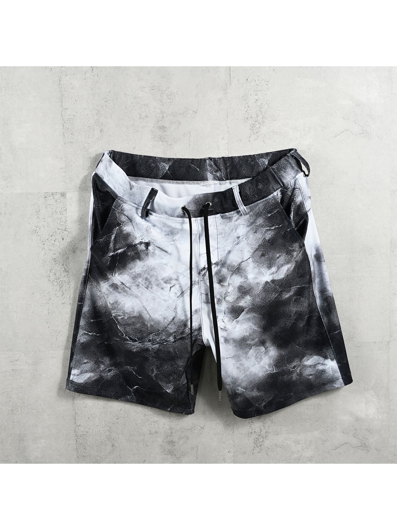 【予約品 】RASH SHORTS / ラッシュガード ショーツ / マーブルブラック
