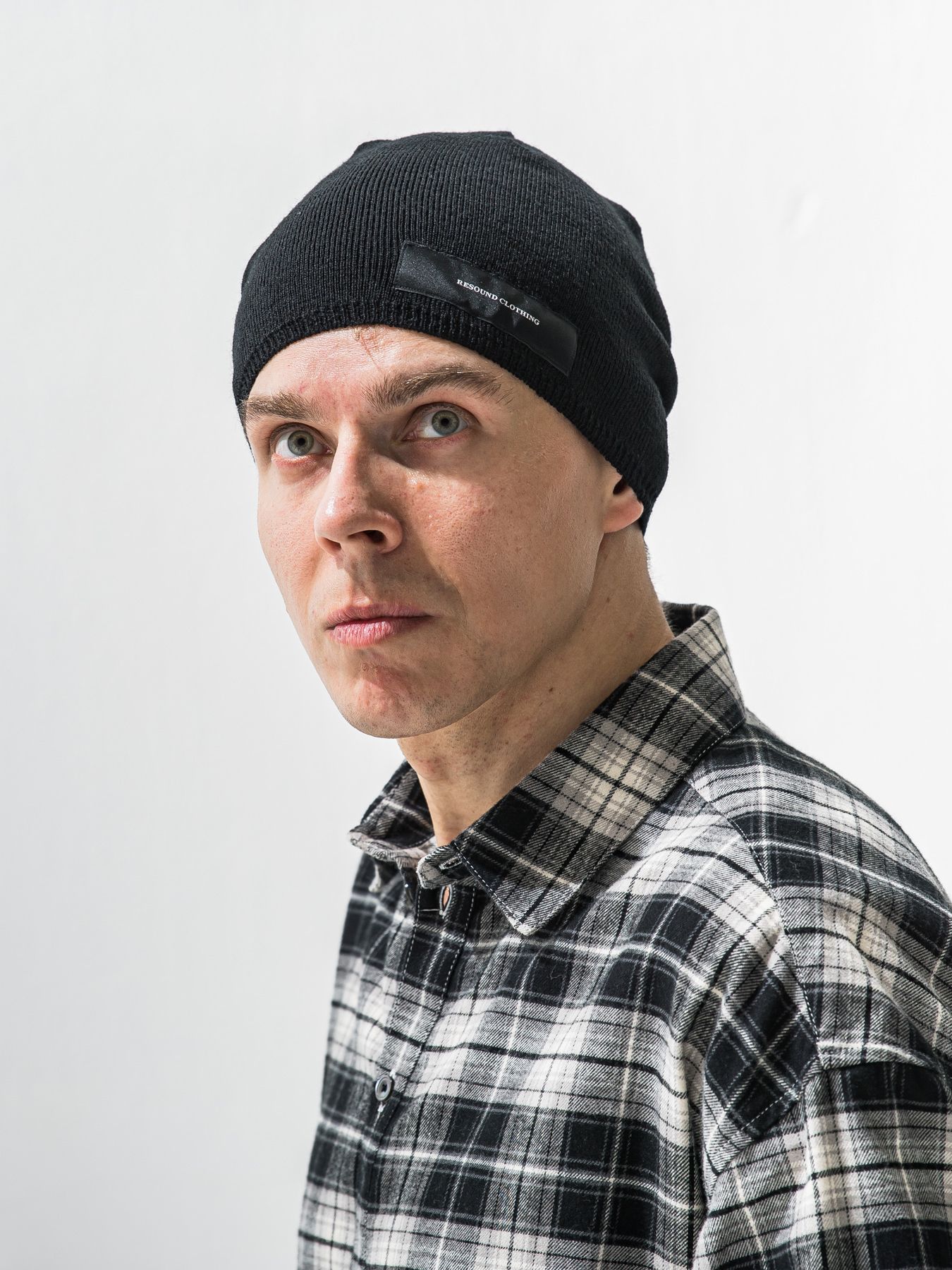 【予約品 9月6日(日) 締切】WOOL KNIT CAP / ウール ニットキャップ / ブラック×RCタグ
